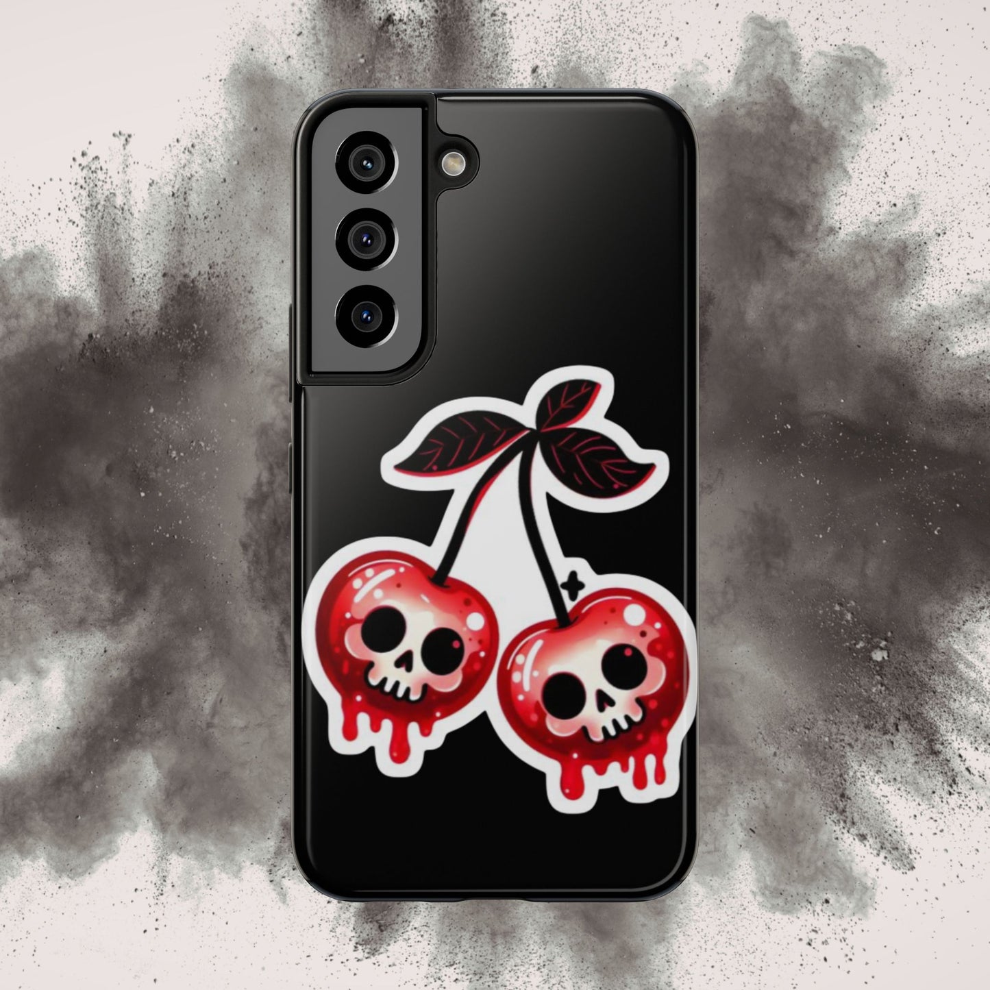 Tough Phone Case — Dripping Skull Cherries Graphic