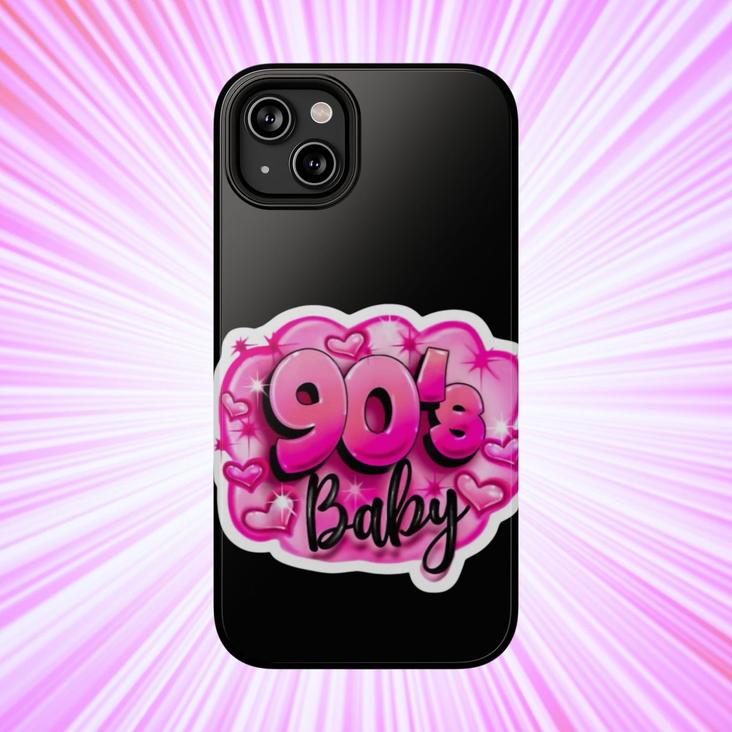 Impact-Resistant Case — "90's Baby" Pink Retro Graphic