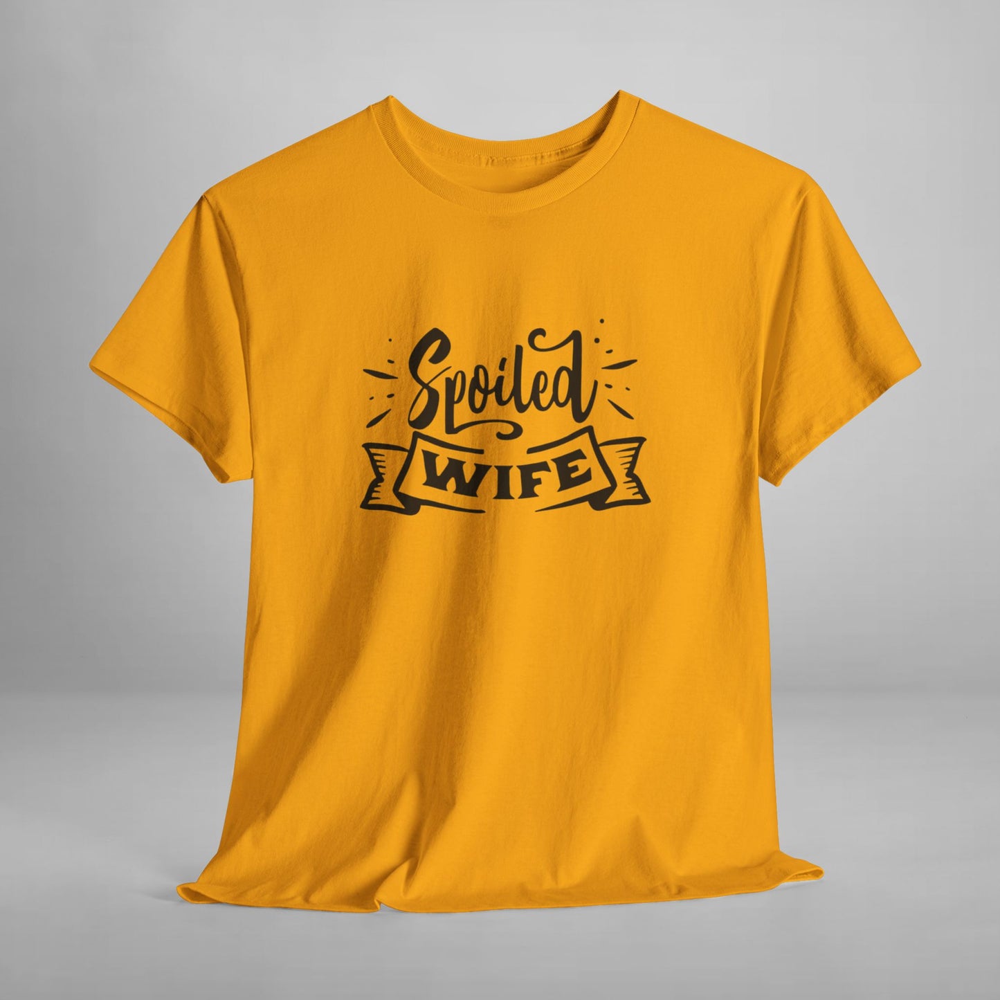 Spoiled Wife T-Shirt — Cute Script Banner Tee for Wives, Valentines, Anniversary & Mother's Day Gift
