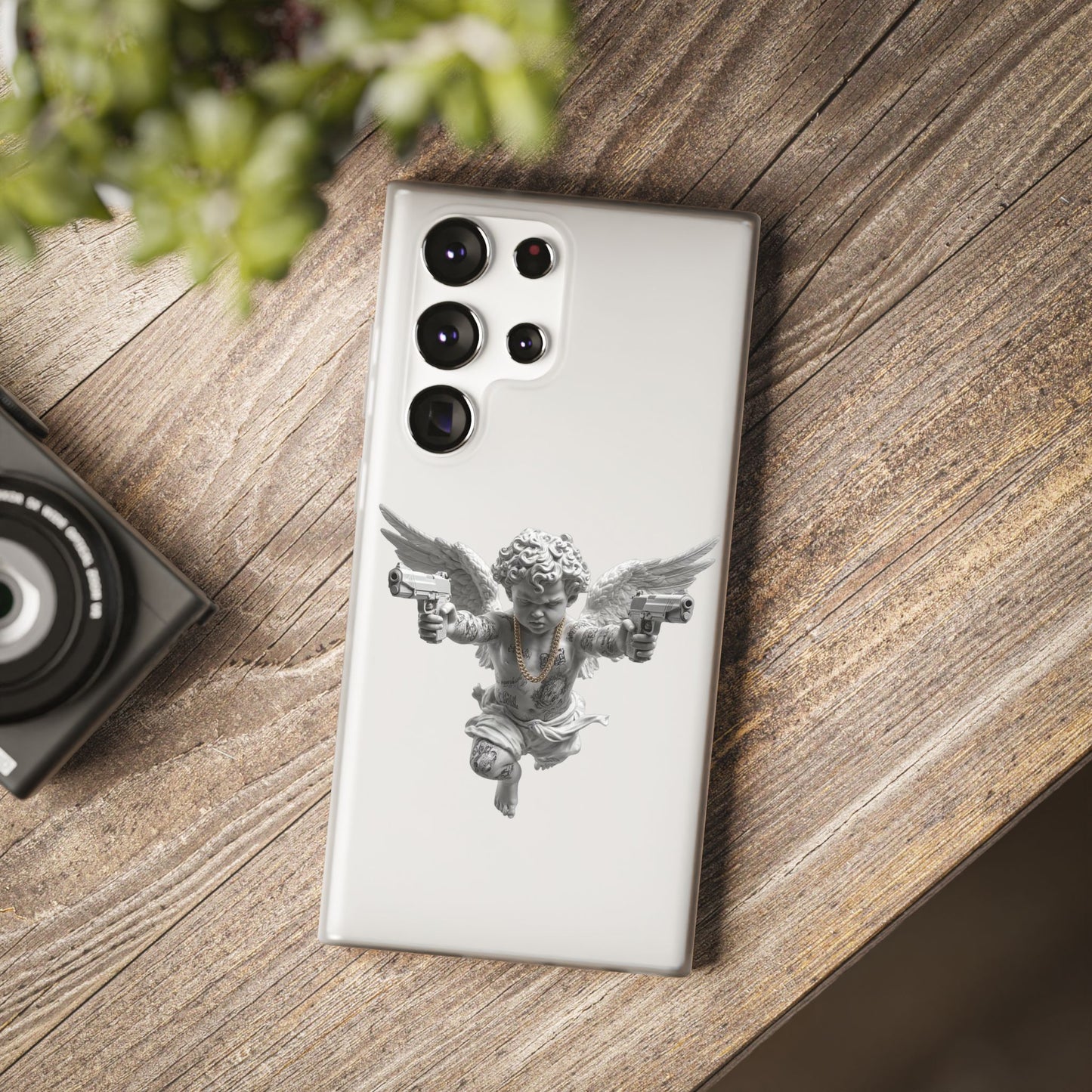 Cherub with Guns Phone Case — Edgy Angel iPhone Case