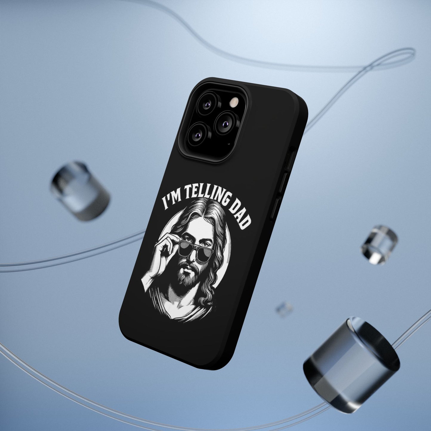 Phone Case — “I’m Telling Dad” Retro Jesus Graphic Impact-Resistant Case