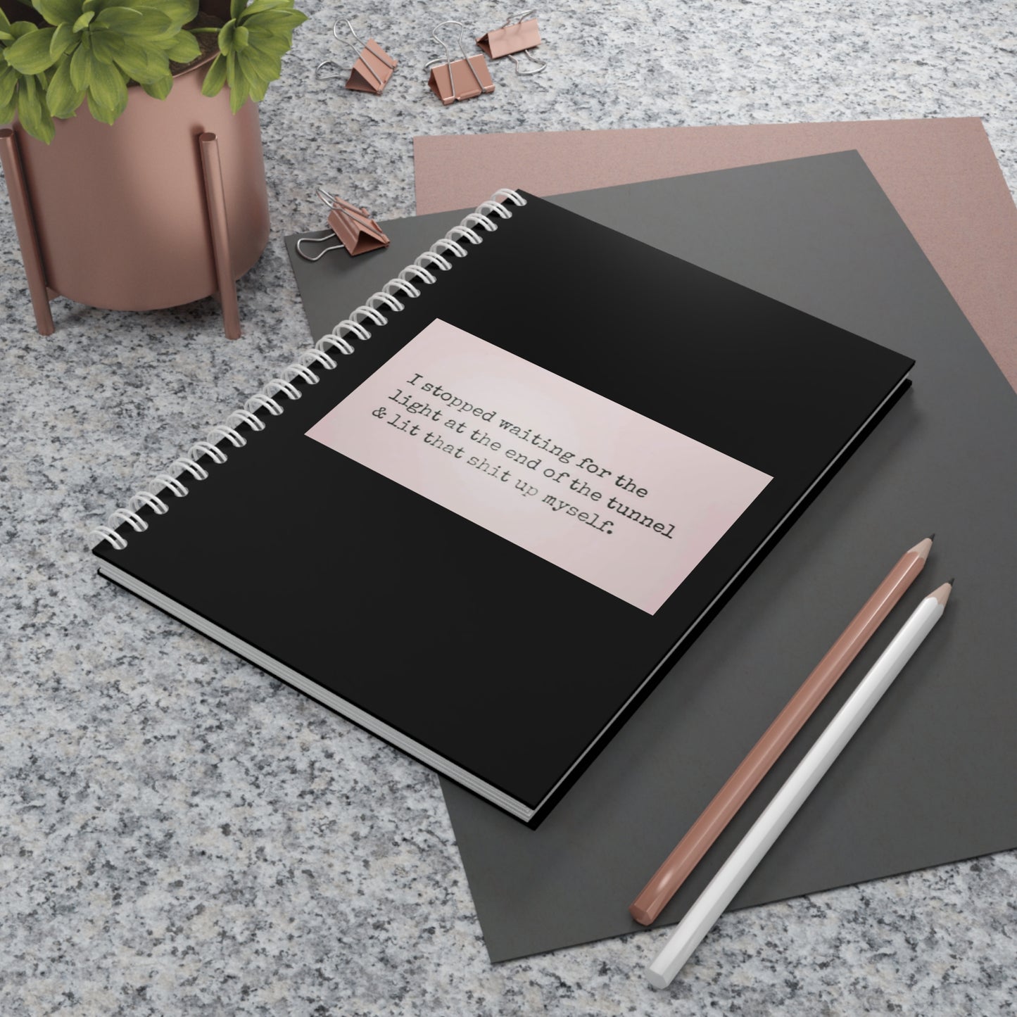 Spiral Notebook — 'I Stopped Waiting for the Light' Motivational Quote Journal