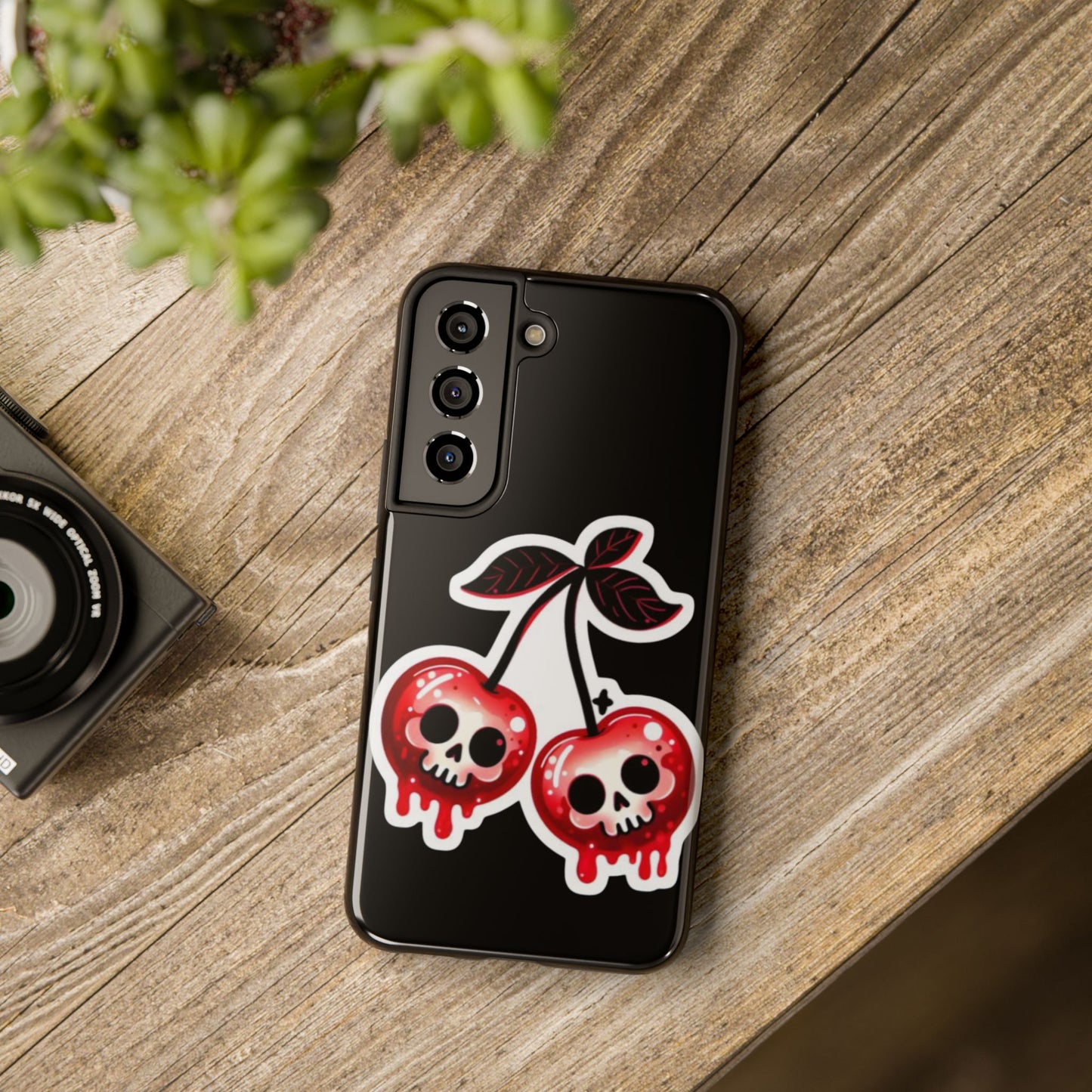 Tough Phone Case — Dripping Skull Cherries Graphic