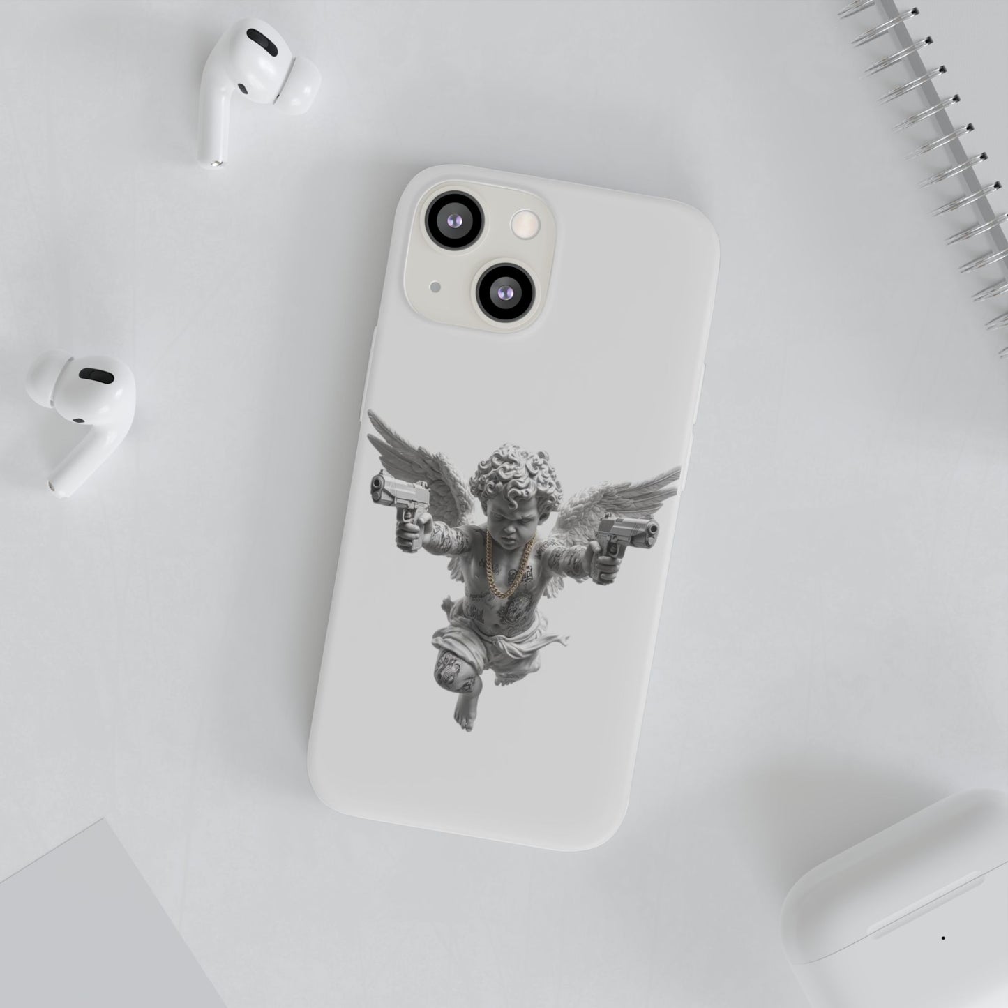 Cherub with Guns Phone Case — Edgy Angel iPhone Case