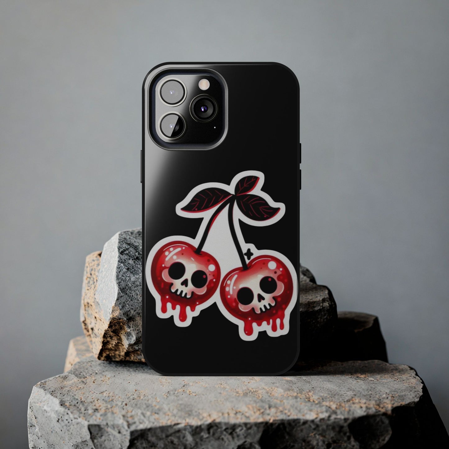 Tough Phone Case — Dripping Skull Cherries Graphic