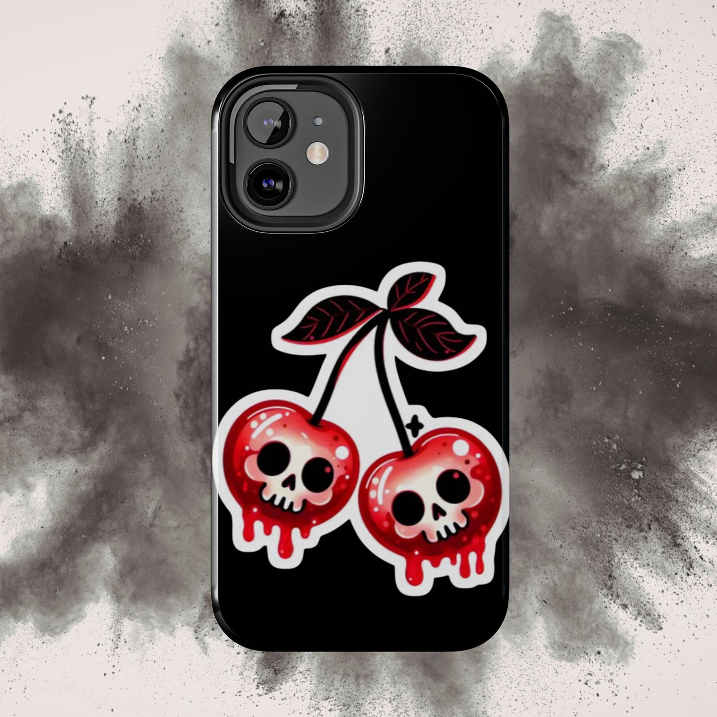 Tough Phone Case — Dripping Skull Cherries Graphic