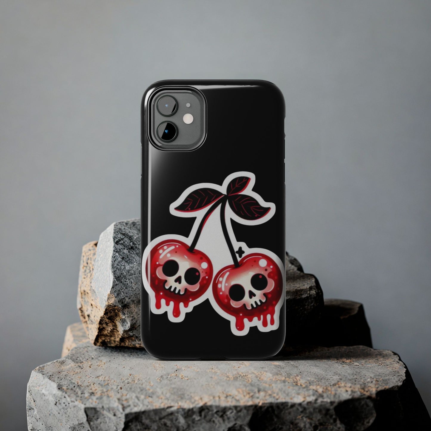 Tough Phone Case — Dripping Skull Cherries Graphic