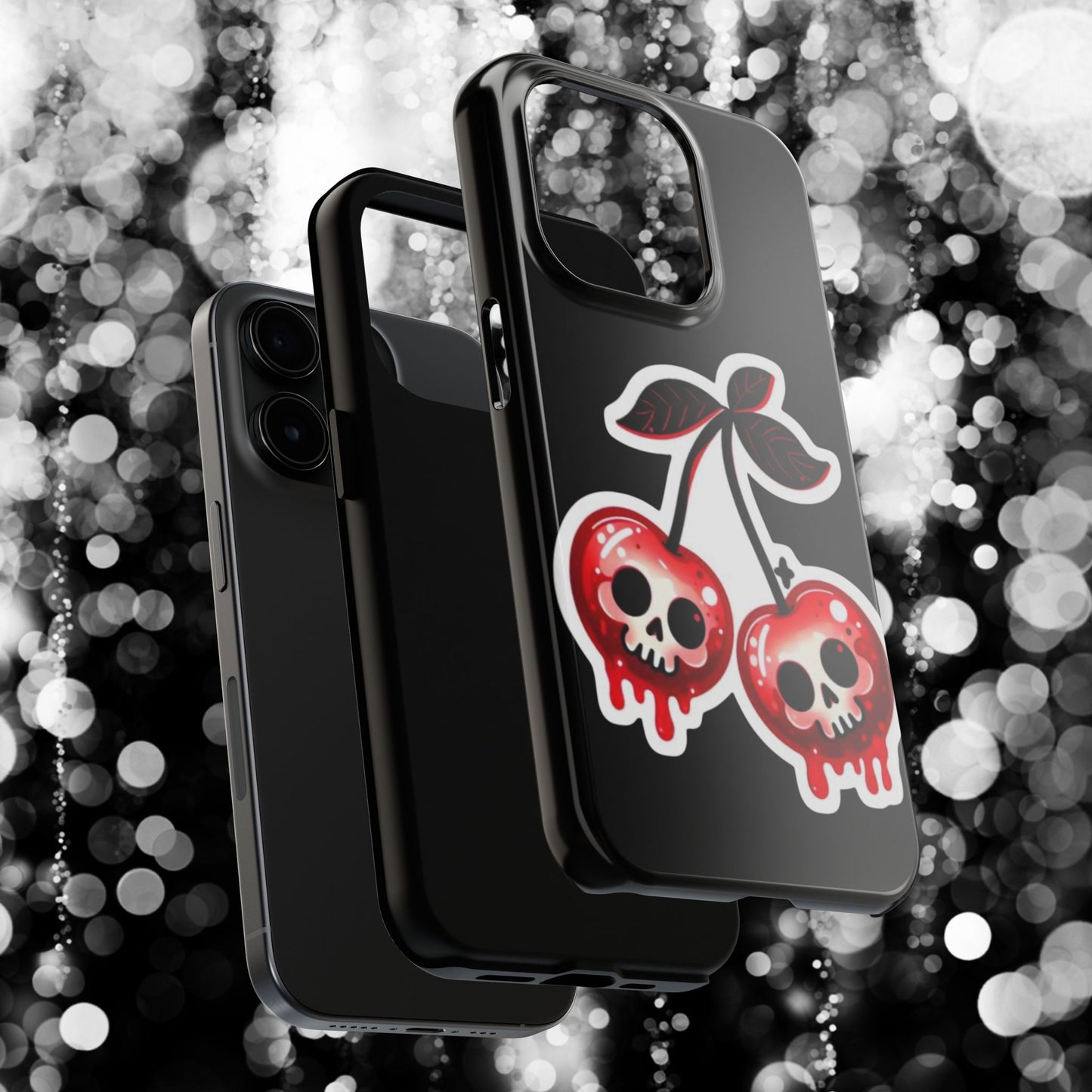 Tough Phone Case — Dripping Skull Cherries Graphic