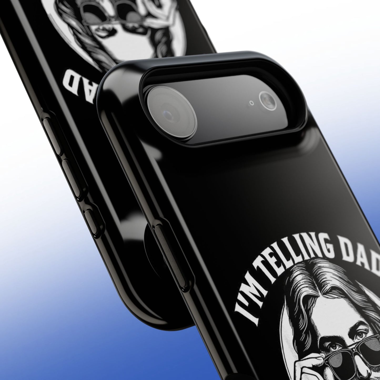 Phone Case — “I’m Telling Dad” Retro Jesus Graphic Impact-Resistant Case