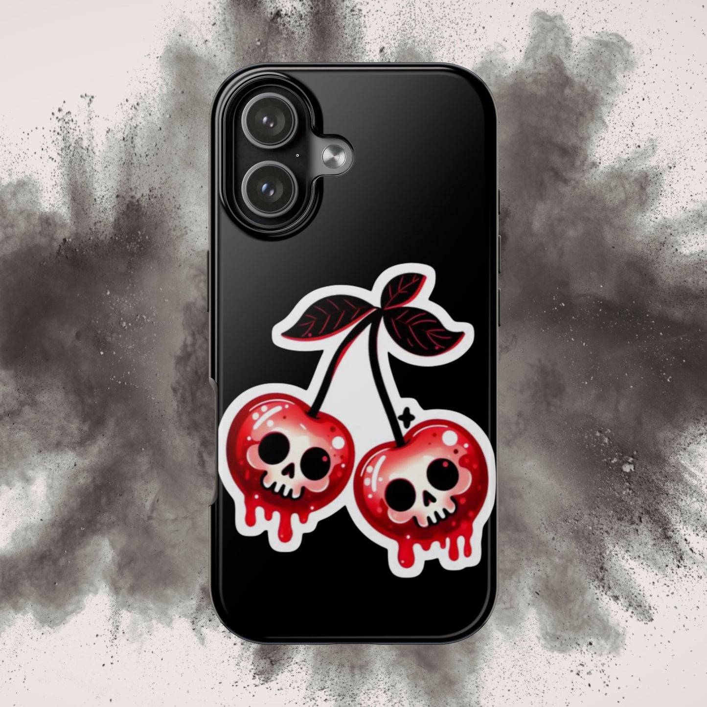 Tough Phone Case — Dripping Skull Cherries Graphic
