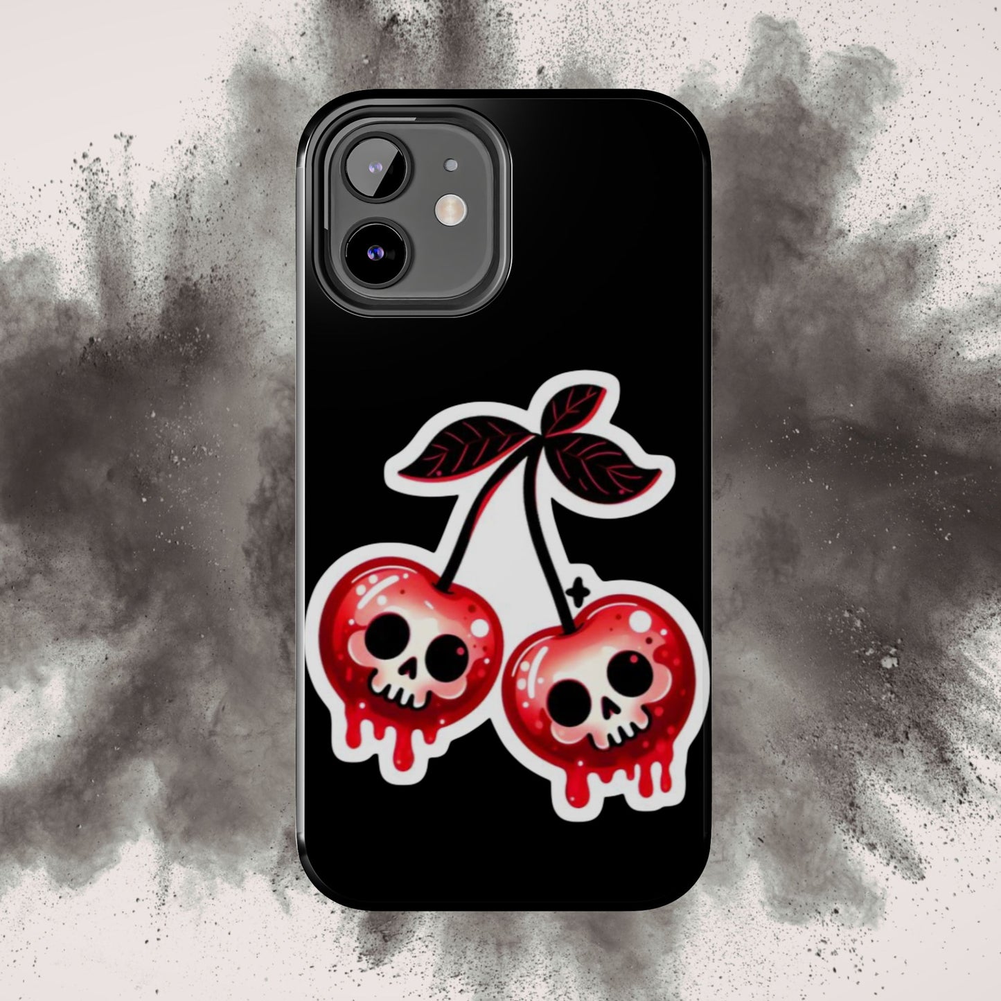 Tough Phone Case — Dripping Skull Cherries Graphic