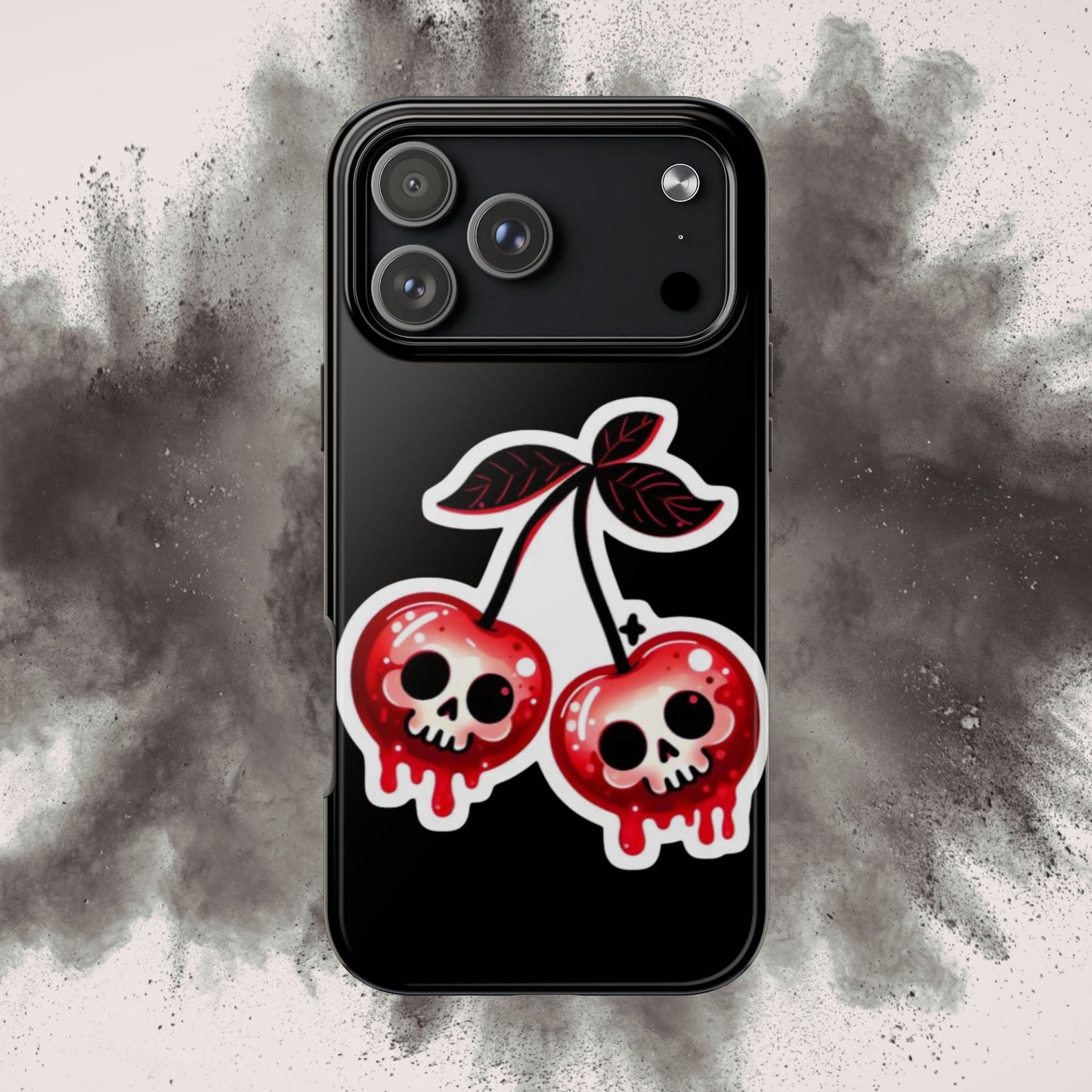 Tough Phone Case — Dripping Skull Cherries Graphic