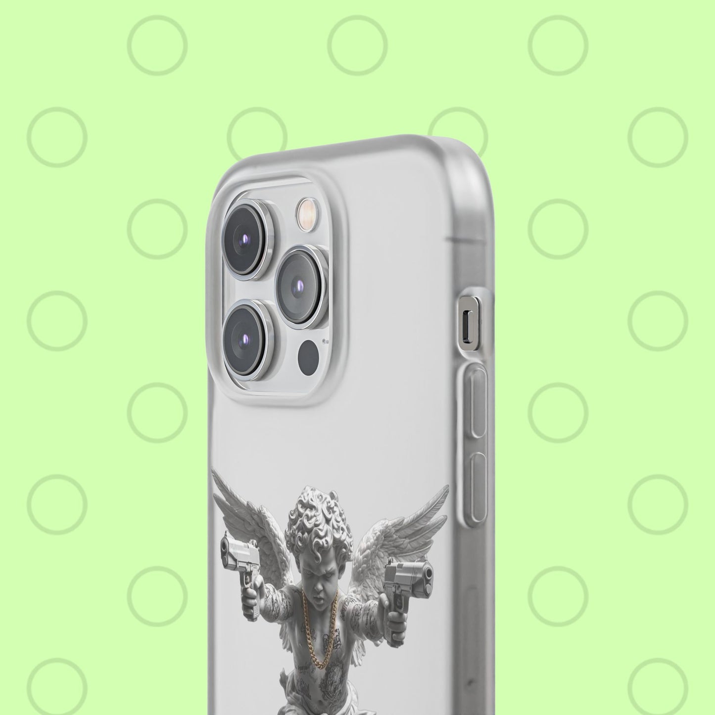 Cherub with Guns Phone Case — Edgy Angel iPhone Case