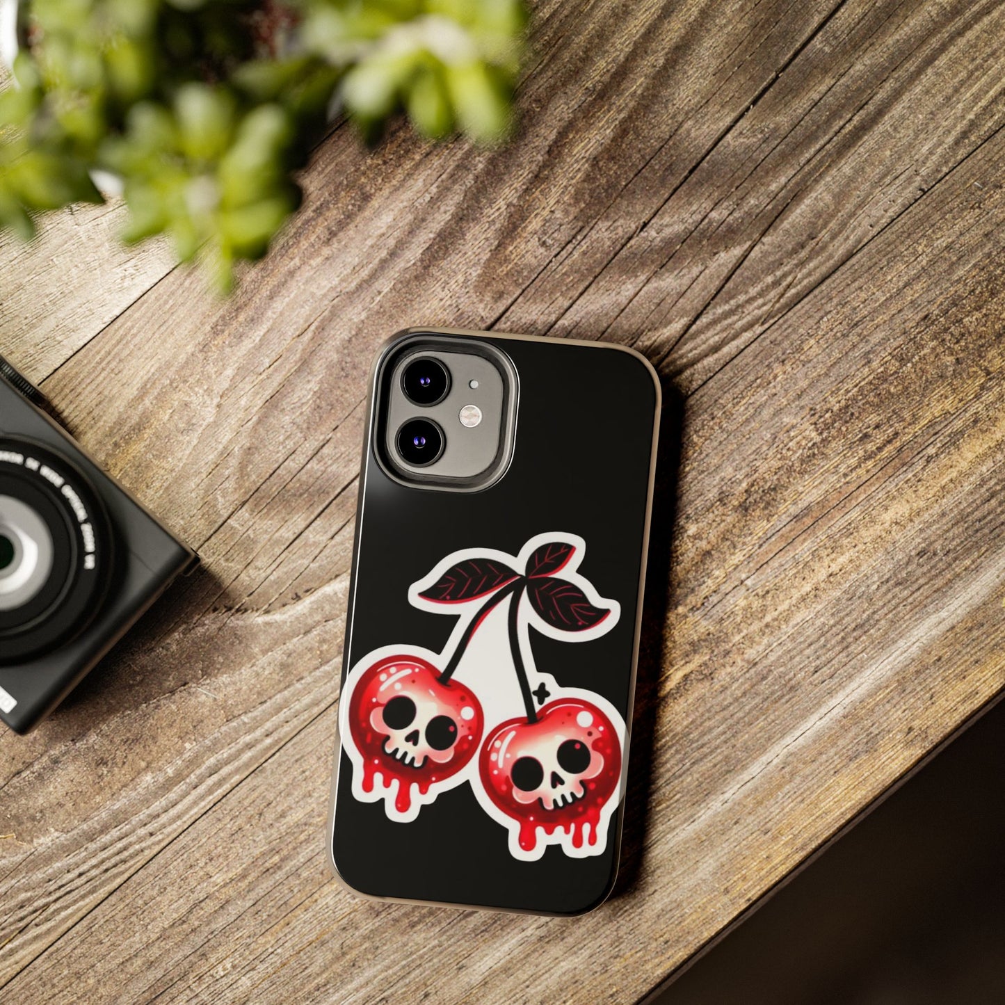 Tough Phone Case — Dripping Skull Cherries Graphic