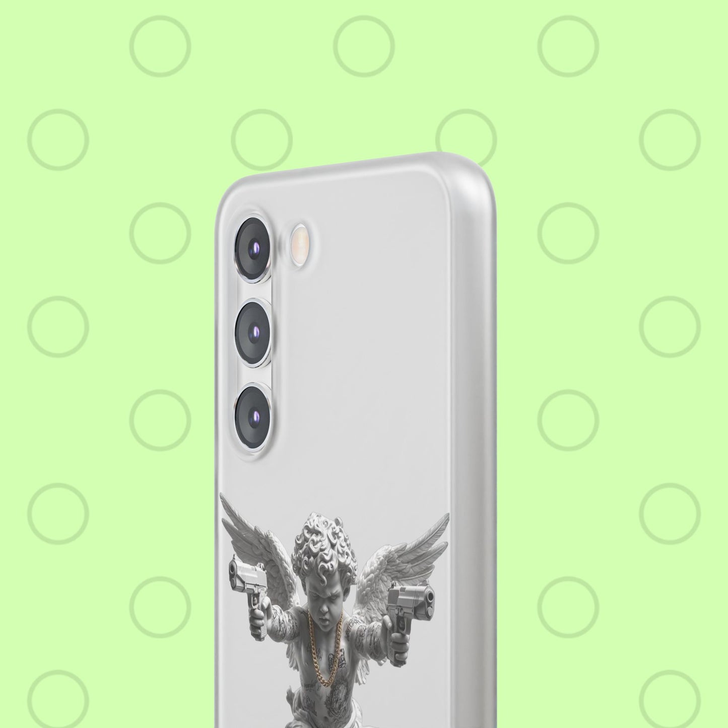 Cherub with Guns Phone Case — Edgy Angel iPhone Case