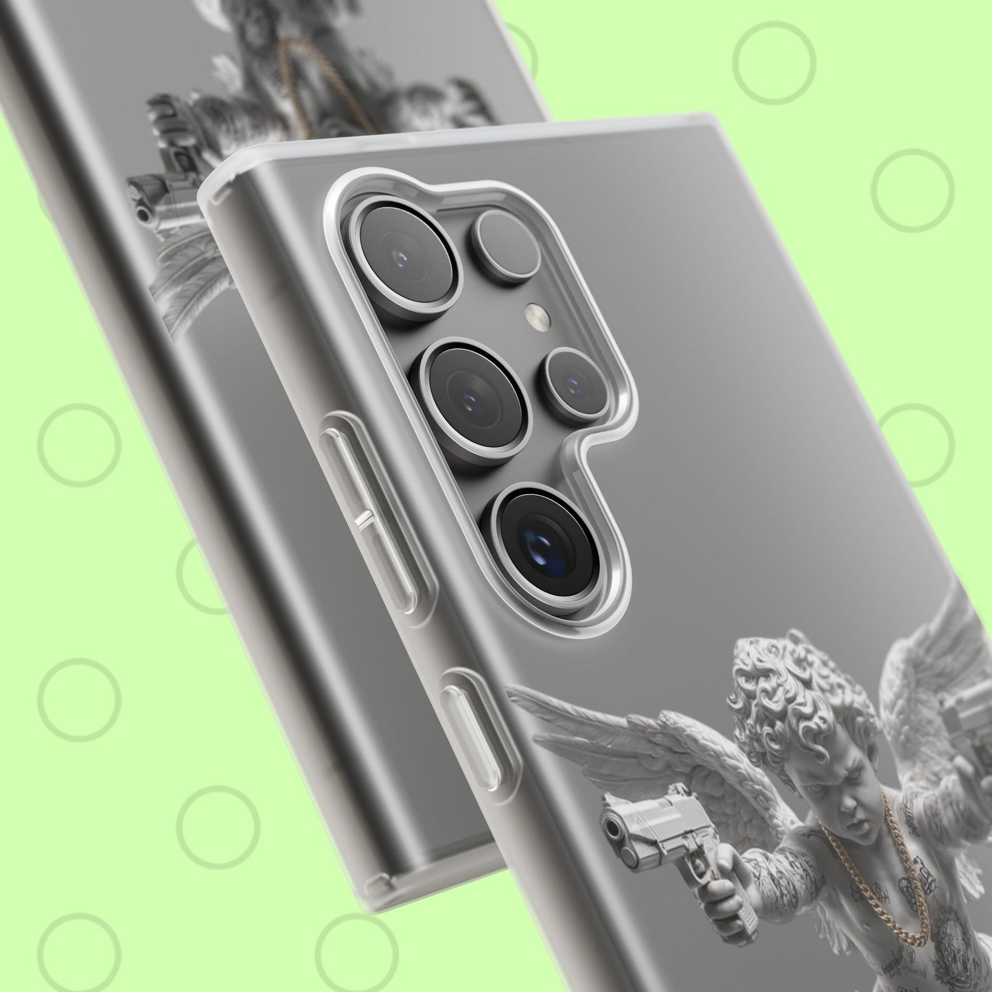 Cherub with Guns Phone Case — Edgy Angel iPhone Case