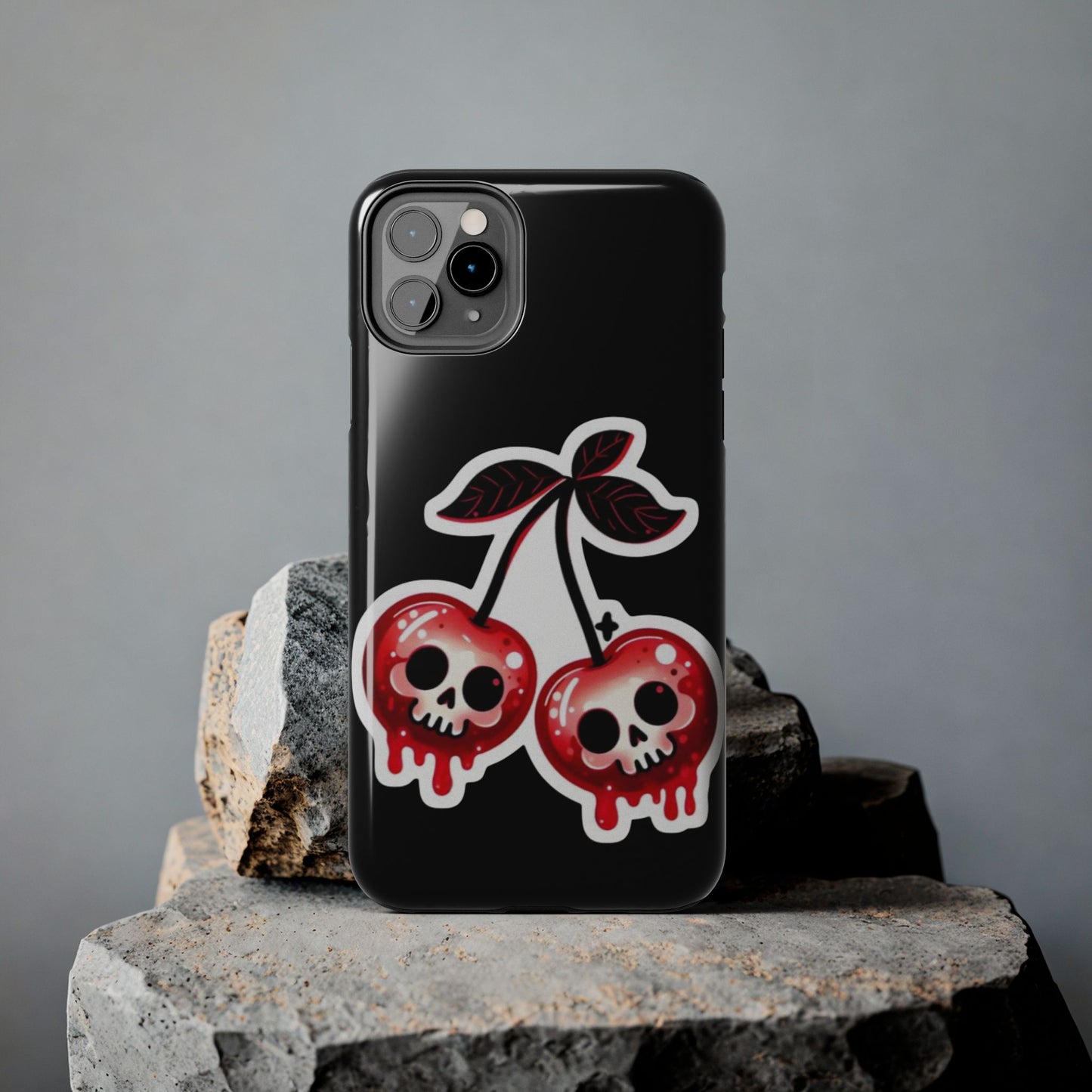 Tough Phone Case — Dripping Skull Cherries Graphic