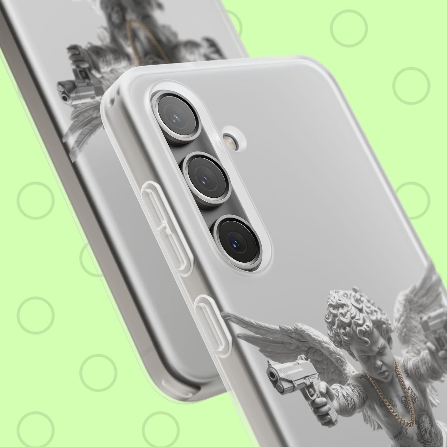 Cherub with Guns Phone Case — Edgy Angel iPhone Case
