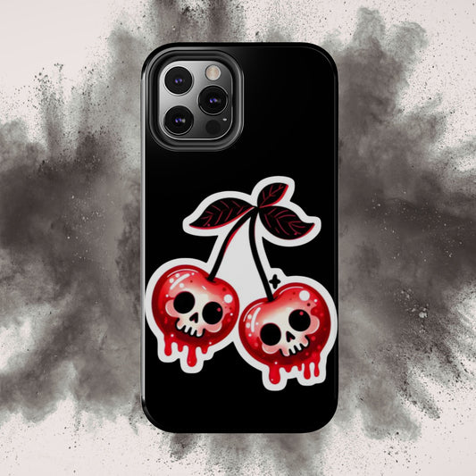 Tough Phone Case — Dripping Skull Cherries Graphic