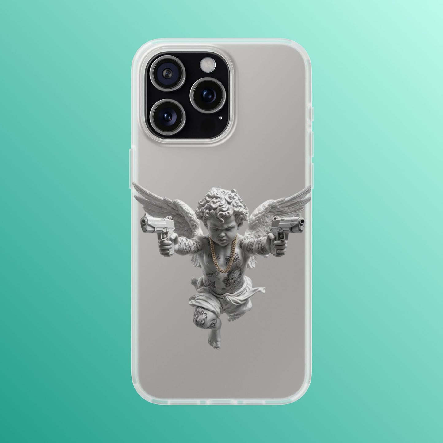 Cherub with Guns Phone Case — Edgy Angel iPhone Case