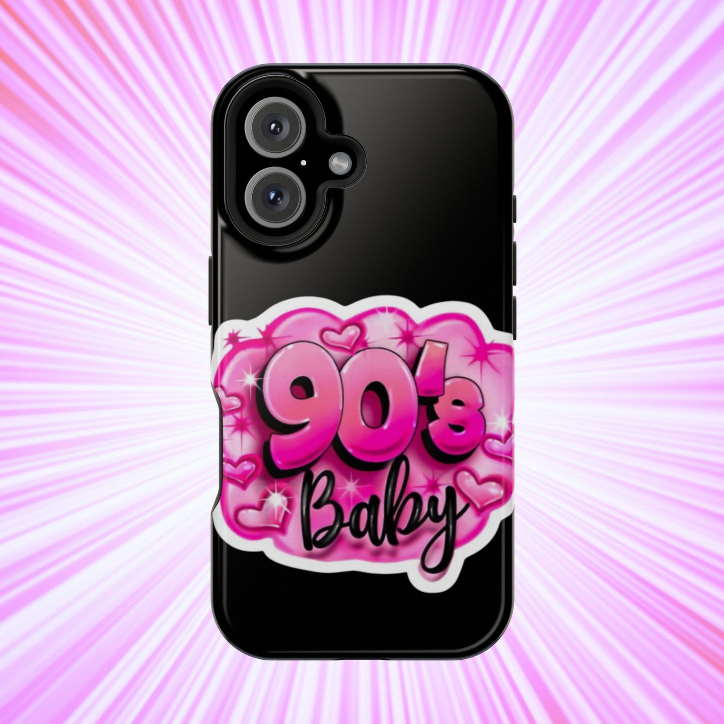 Impact-Resistant Case — "90's Baby" Pink Retro Graphic