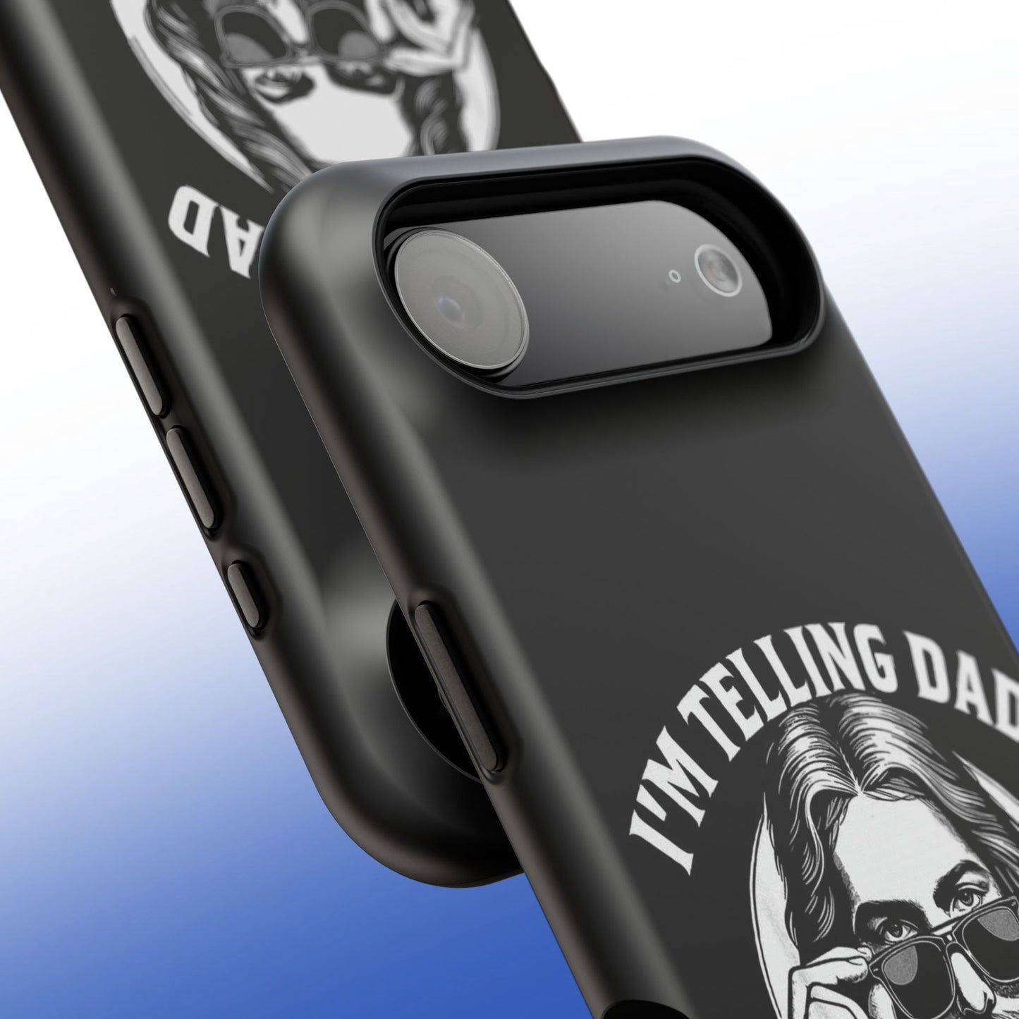 Phone Case — “I’m Telling Dad” Retro Jesus Graphic Impact-Resistant Case