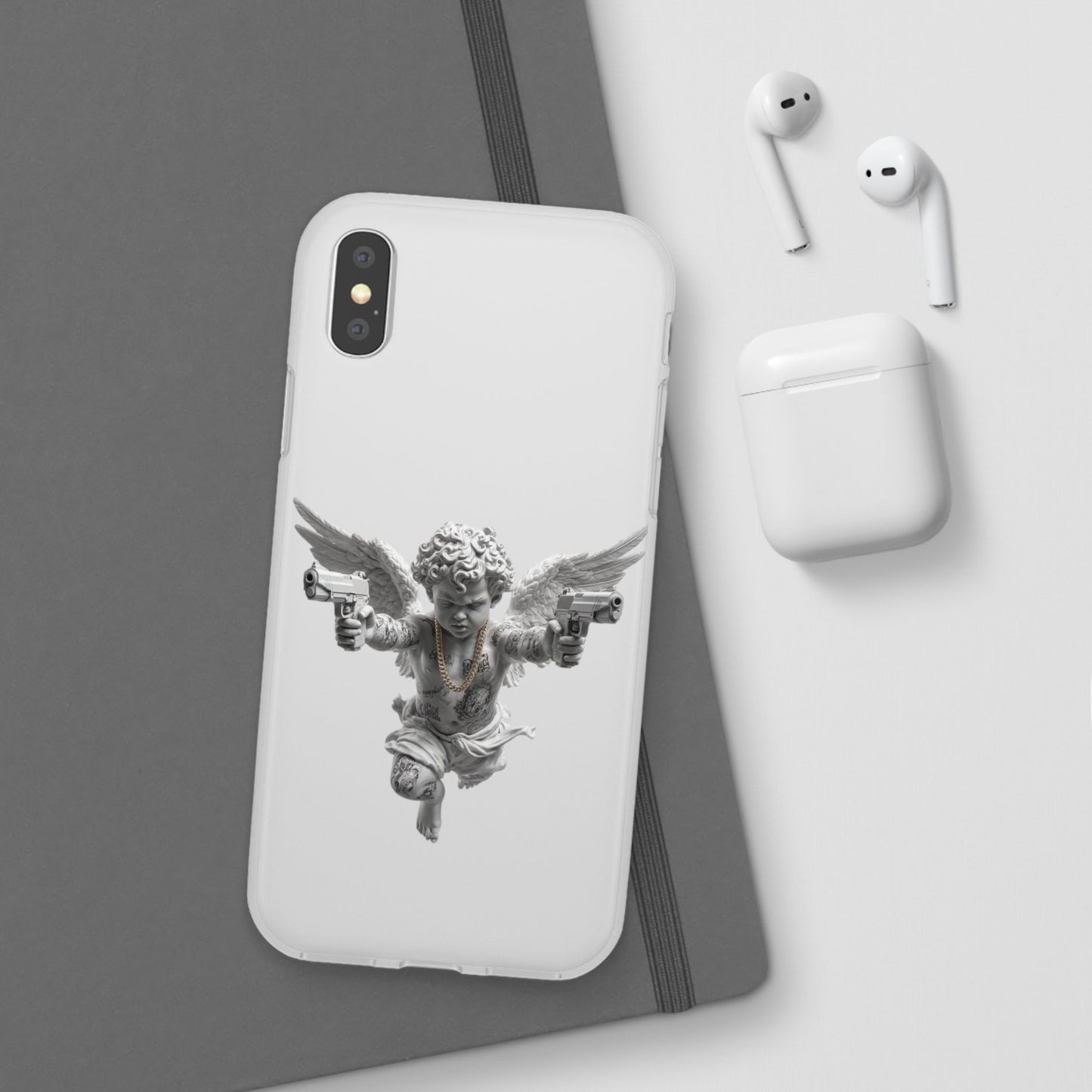 Cherub with Guns Phone Case — Edgy Angel iPhone Case
