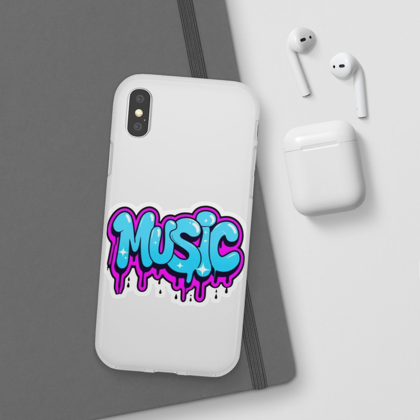 Music Graffiti Phone Case — Trendy Flexible Protective Cover