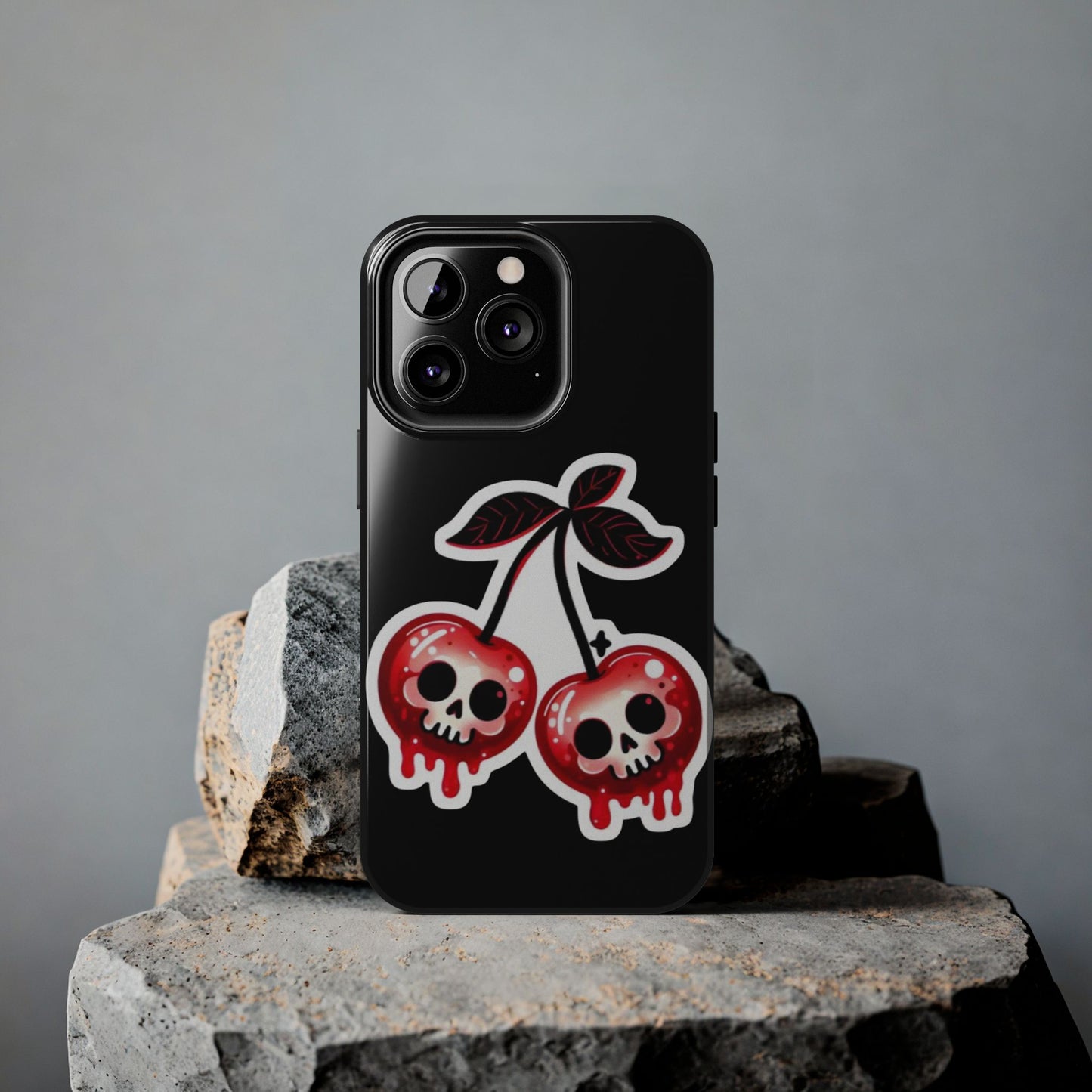 Tough Phone Case — Dripping Skull Cherries Graphic