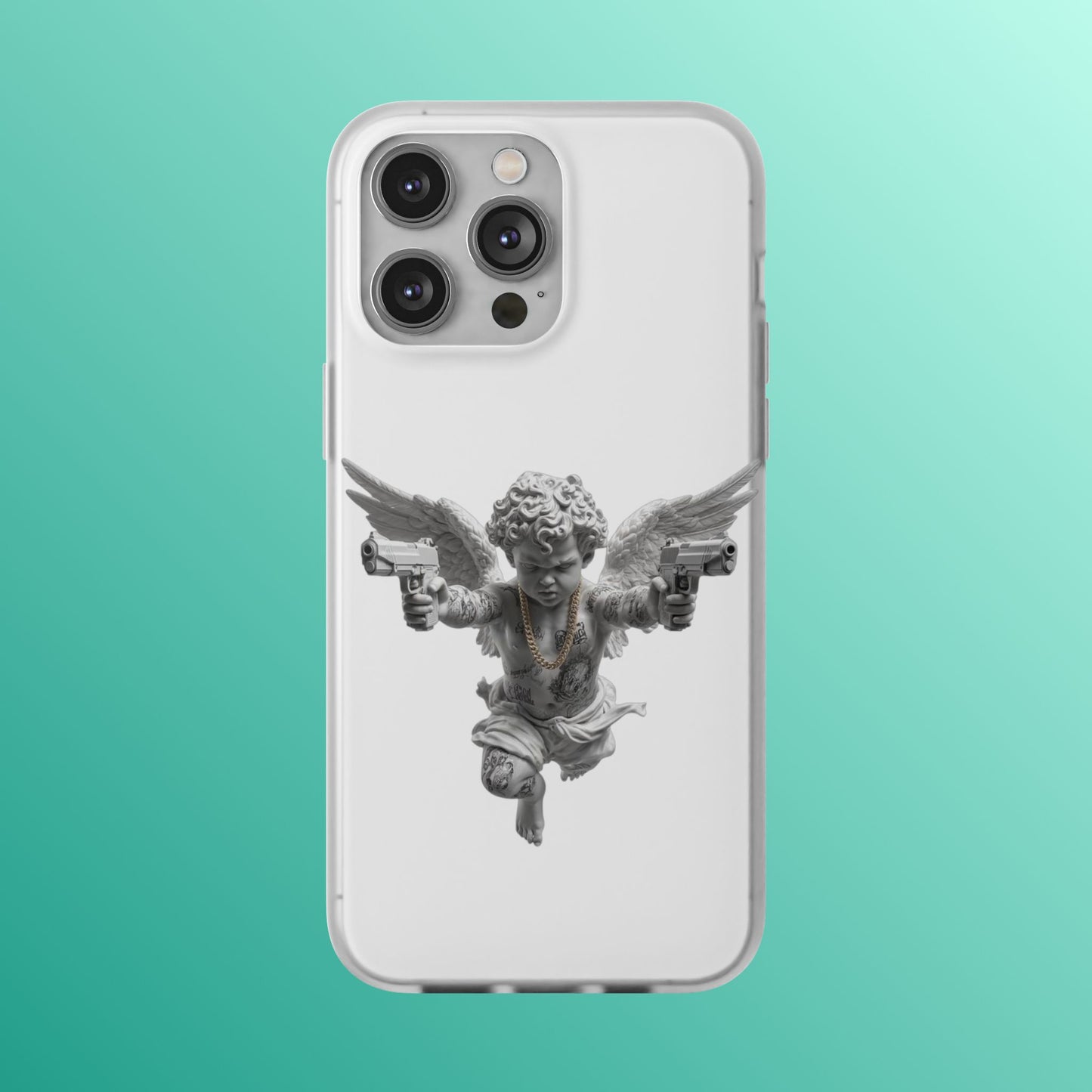 Cherub with Guns Phone Case — Edgy Angel iPhone Case