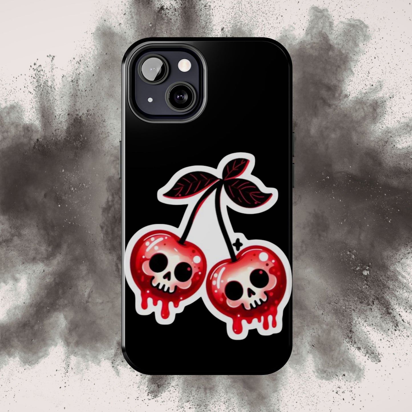 Tough Phone Case — Dripping Skull Cherries Graphic