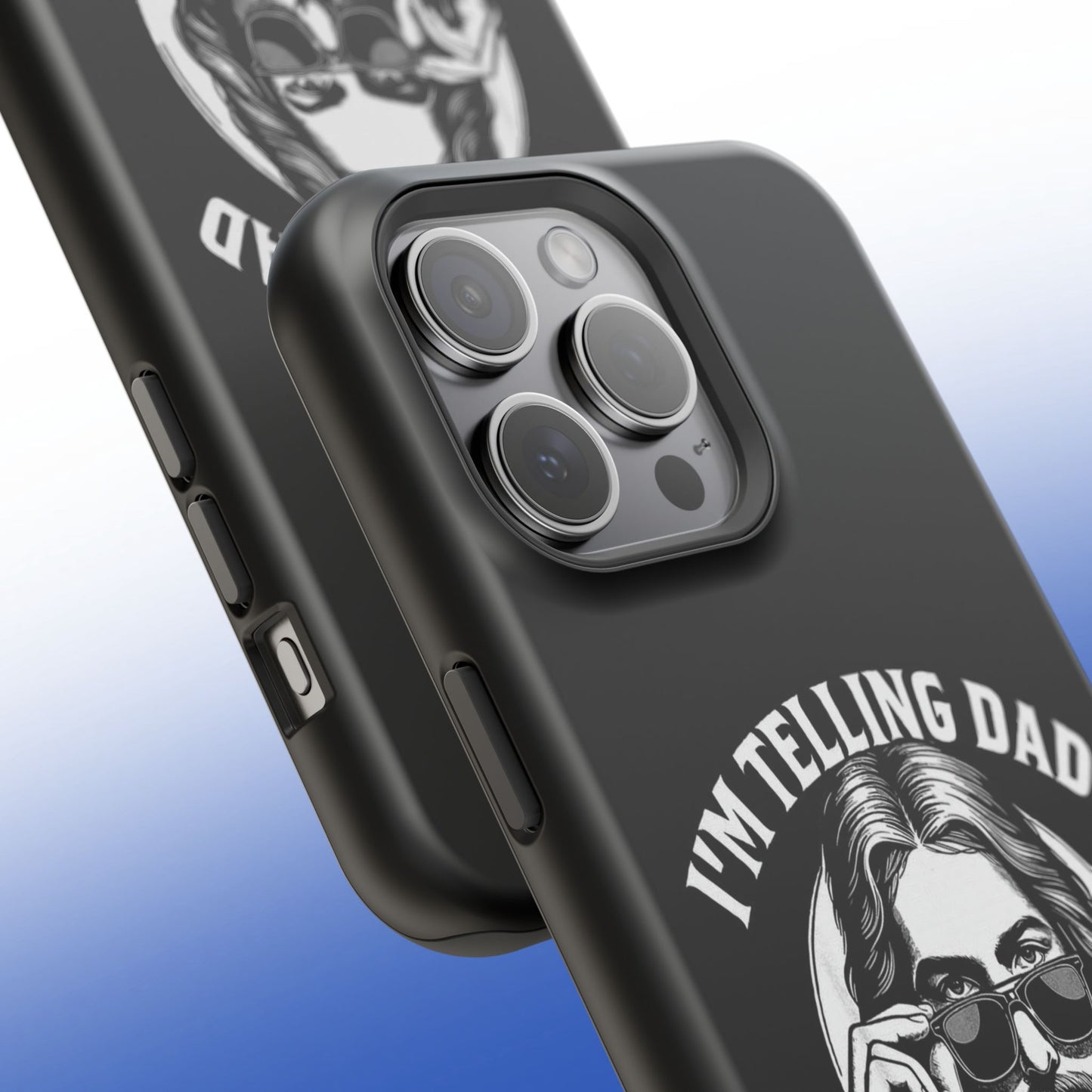 Phone Case — “I’m Telling Dad” Retro Jesus Graphic Impact-Resistant Case