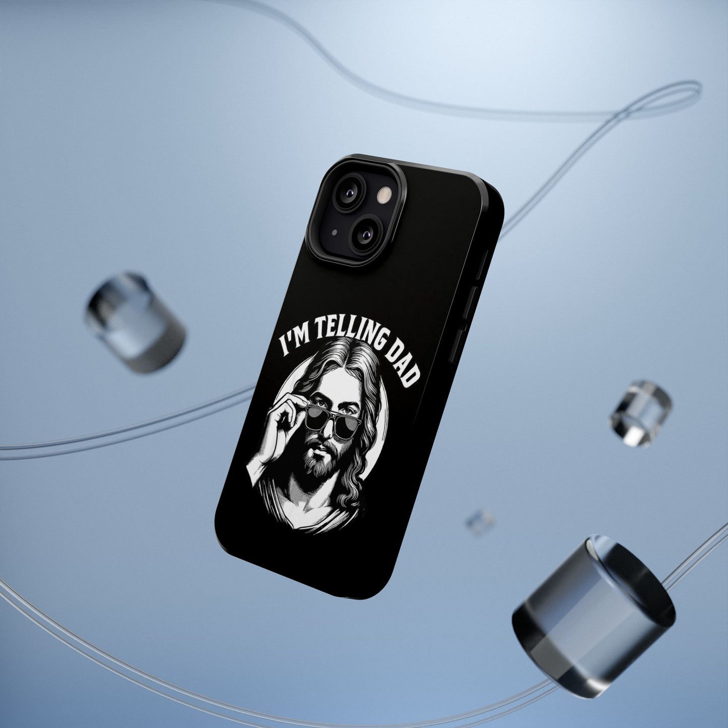 Phone Case — “I’m Telling Dad” Retro Jesus Graphic Impact-Resistant Case