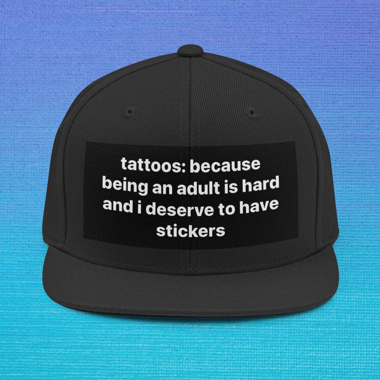 Snapback hat