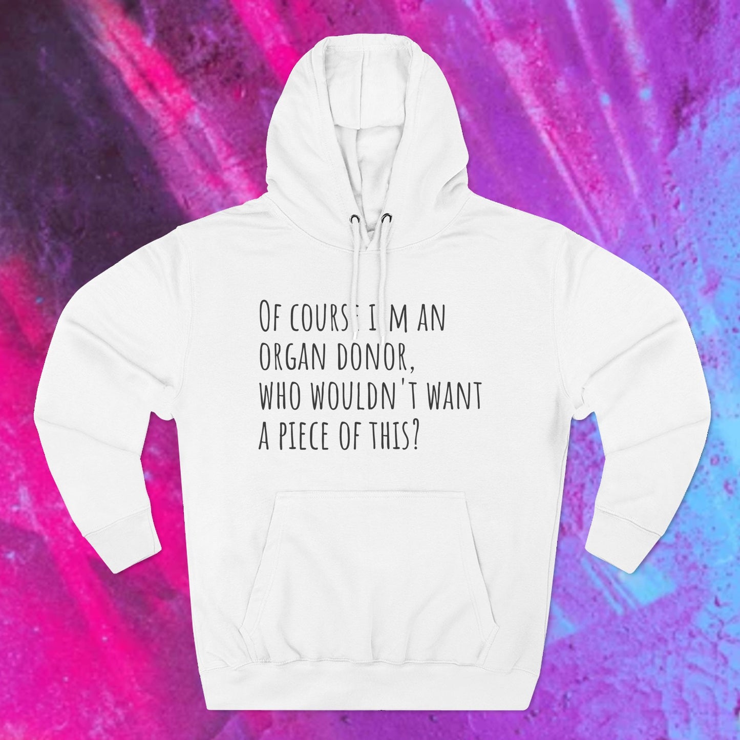 Organ Donor Fleece Hoodie - Funny Gift for Medical Professionals, Casual Wear, Unique Sweatshirt for Fundraisers, Healthcare Apparel