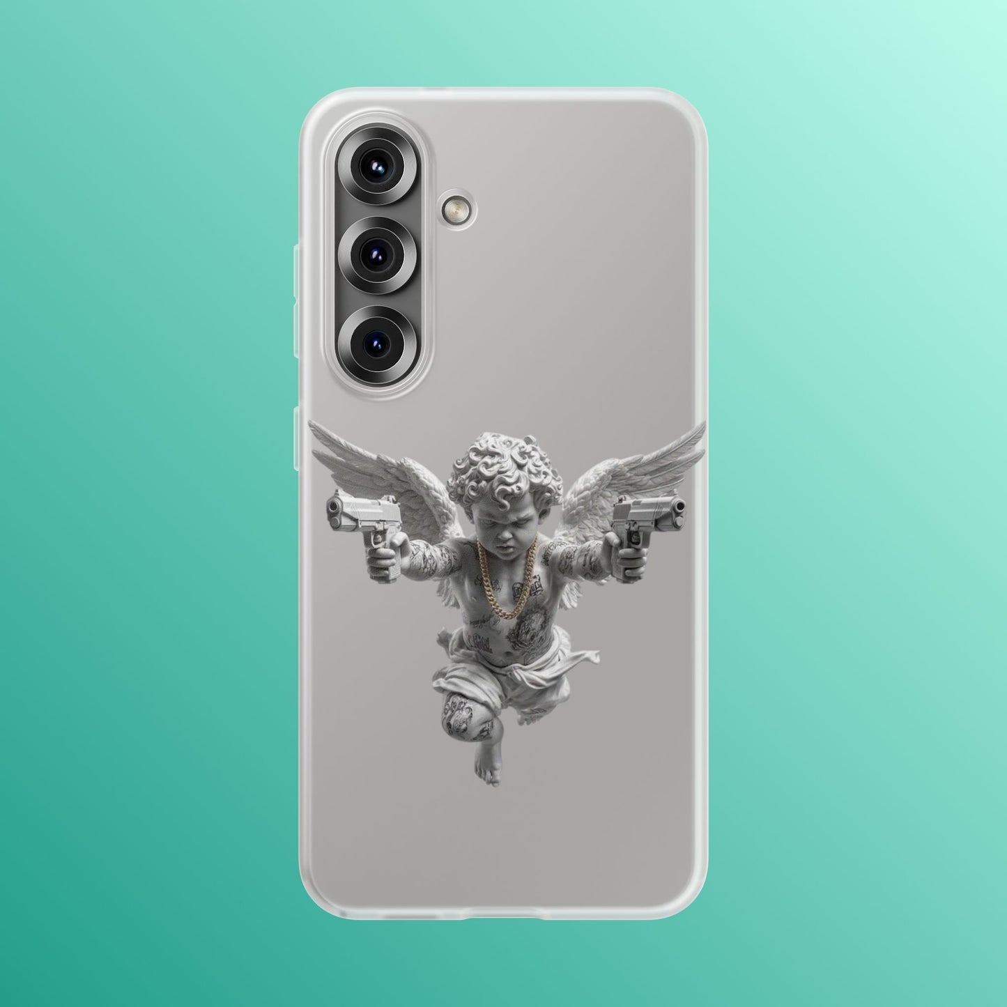 Cherub with Guns Phone Case — Edgy Angel iPhone Case