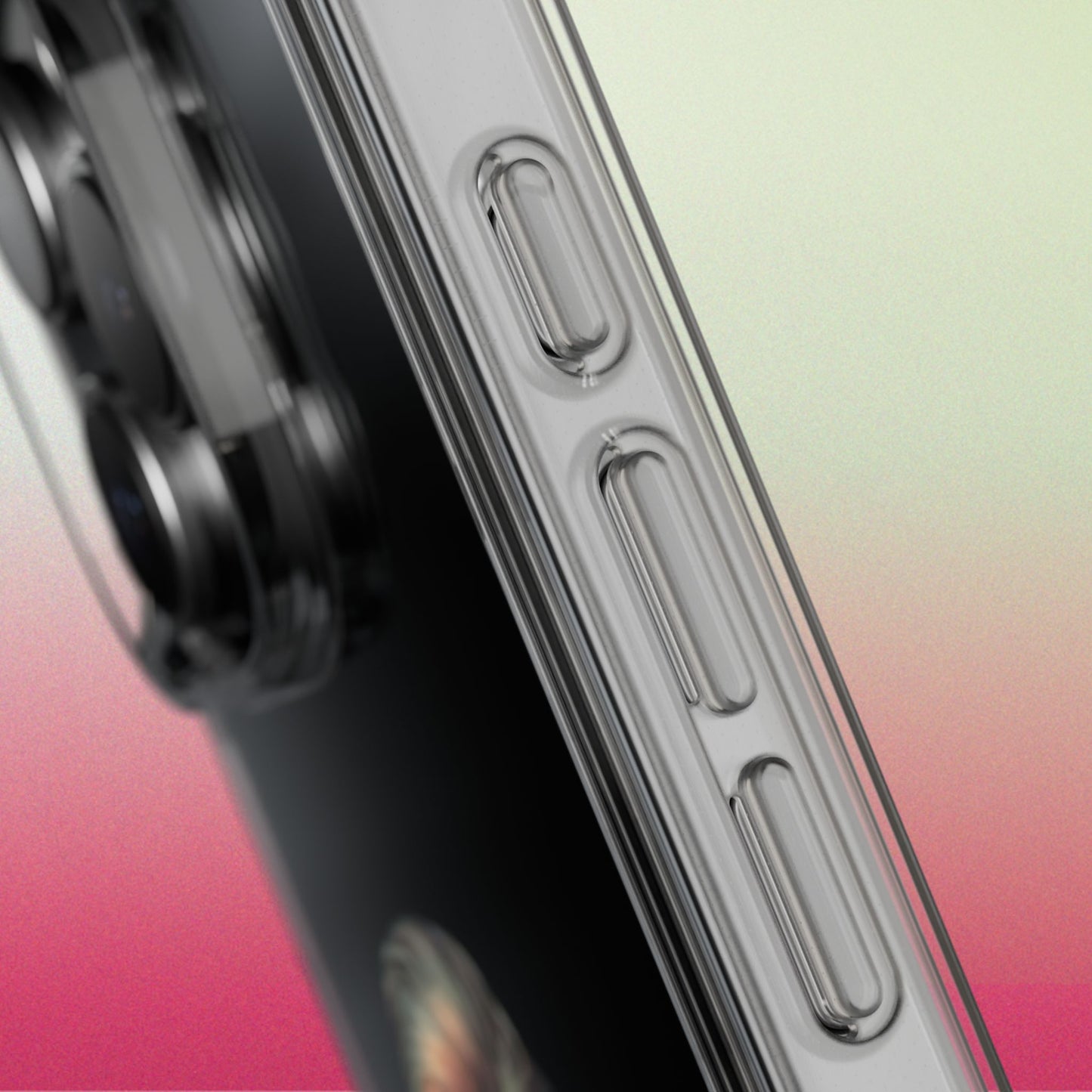 Clear Phone Case — Retro Woman Giving the Finger Graphic with “Respectfully” Text