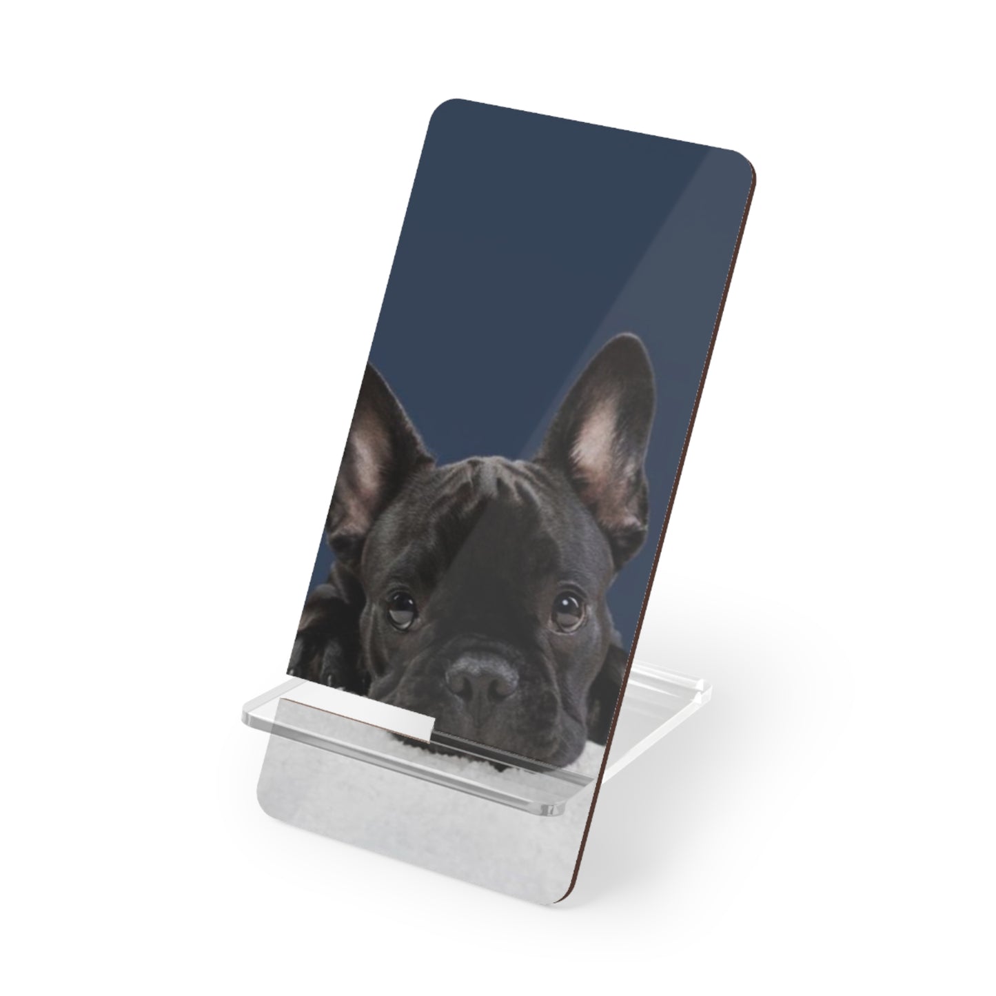 Phone Stand — Cute Black French Bulldog Smartphone Display Stand