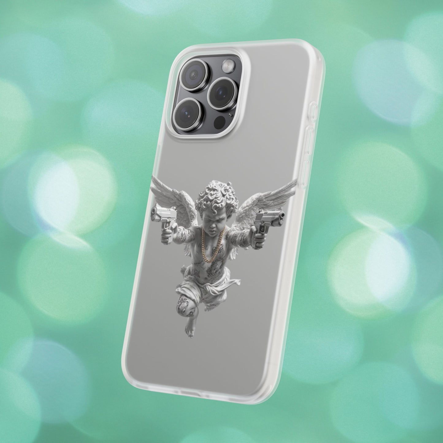 Cherub with Guns Phone Case — Edgy Angel iPhone Case