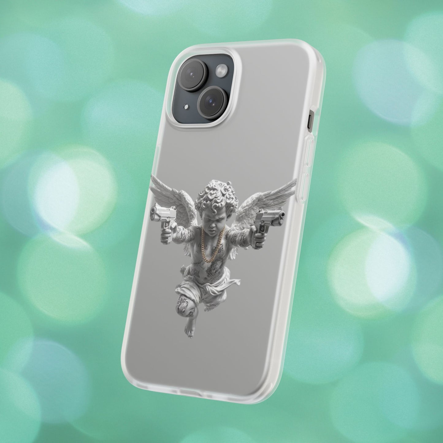 Cherub with Guns Phone Case — Edgy Angel iPhone Case