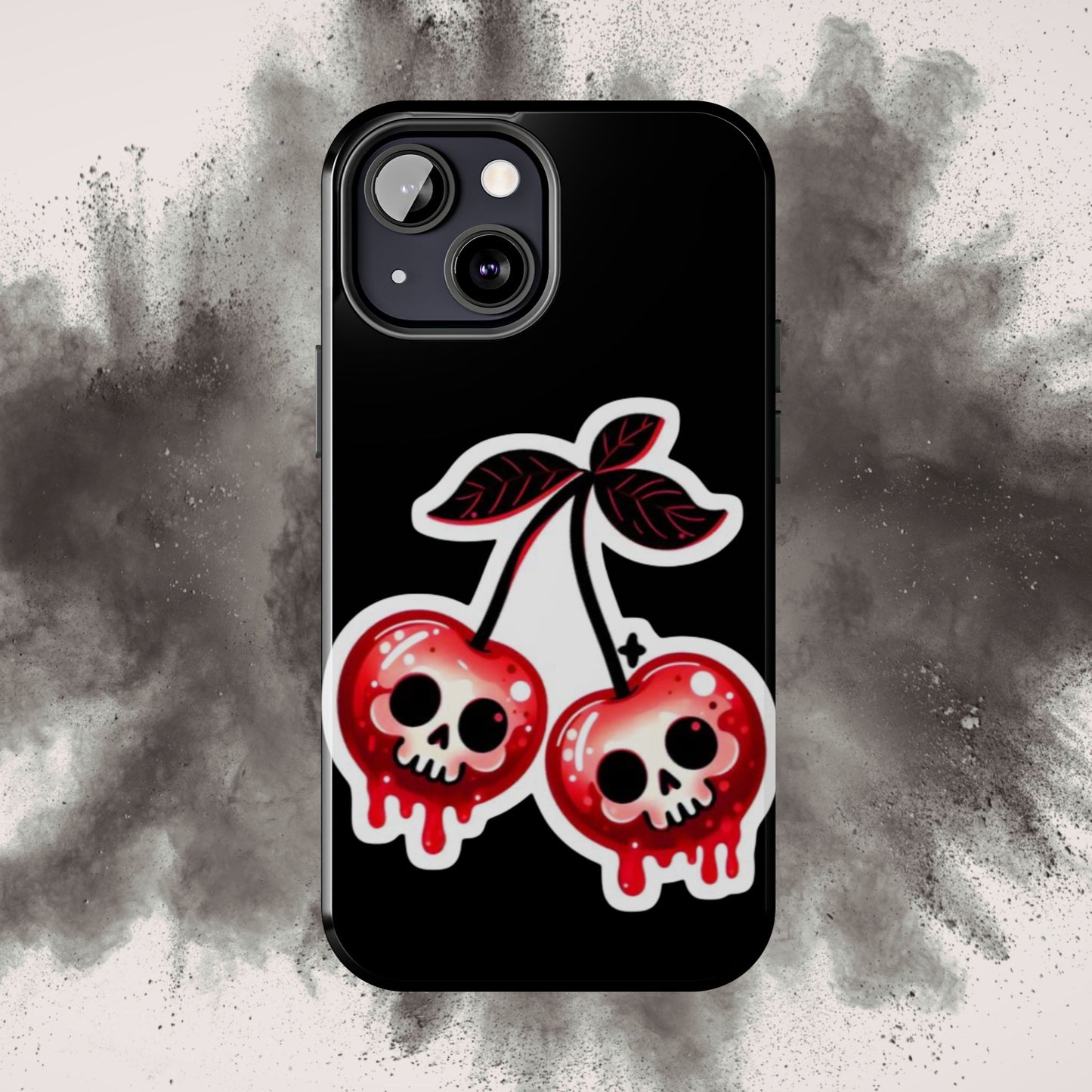 Tough Phone Case — Dripping Skull Cherries Graphic