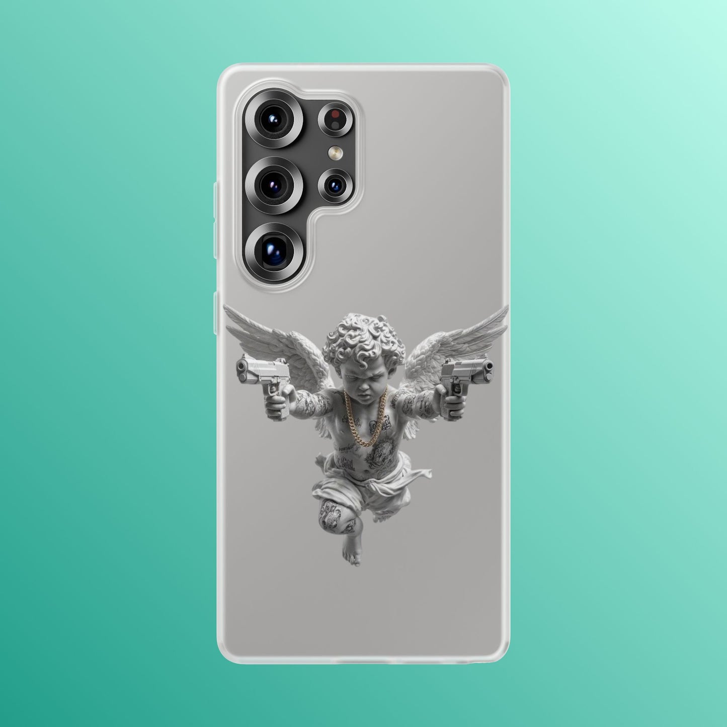 Cherub with Guns Phone Case — Edgy Angel iPhone Case