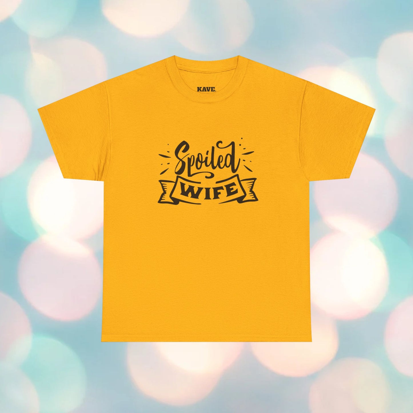 Spoiled Wife T-Shirt — Cute Script Banner Tee for Wives, Valentines, Anniversary & Mother's Day Gift