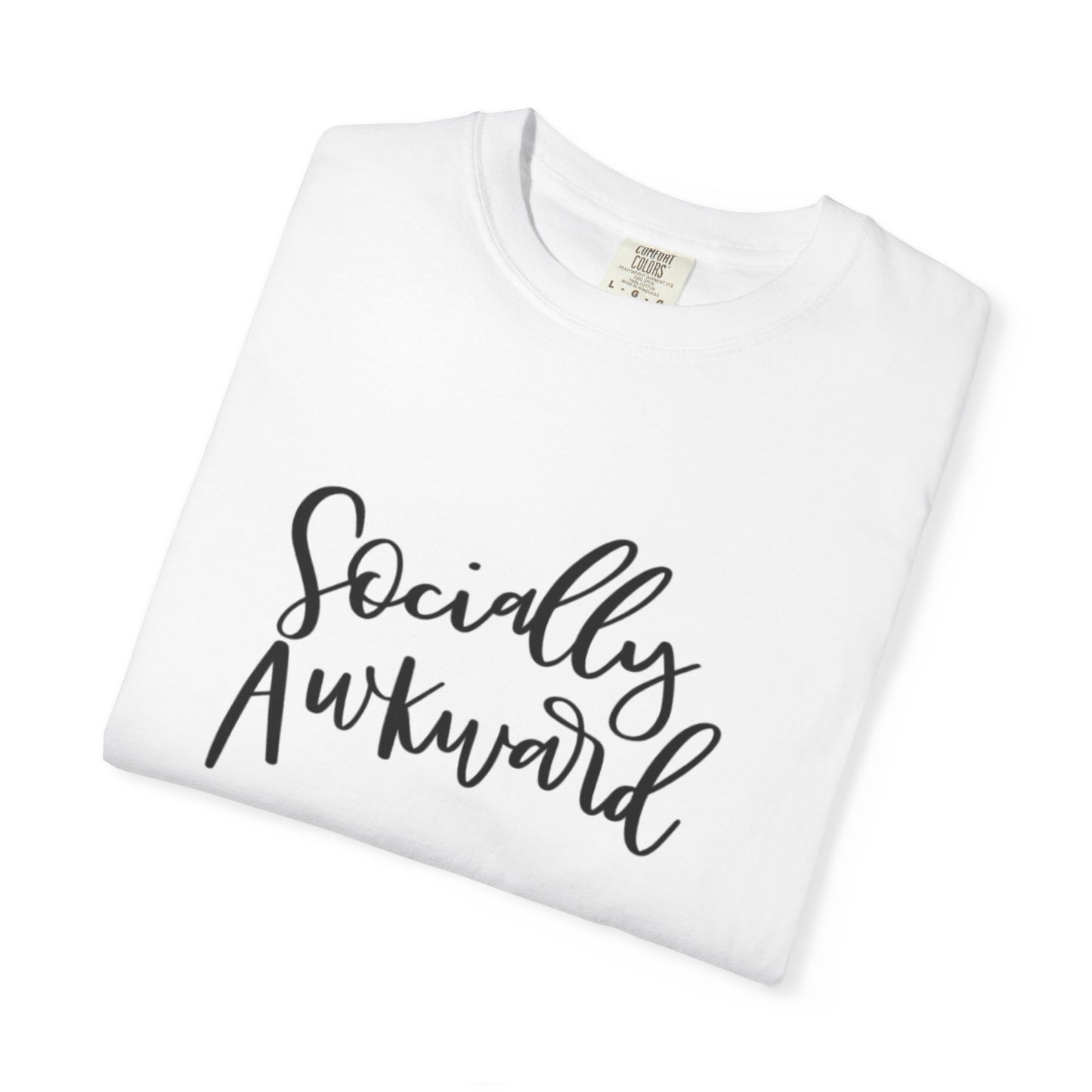 Socially Awkward Unisex Tee, Casual Wear, Gift for Introverts, Funny Shirt, Trendy Fashion