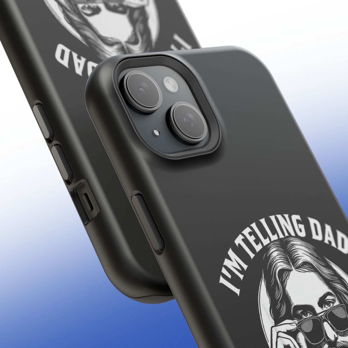Phone Case — “I’m Telling Dad” Retro Jesus Graphic Impact-Resistant Case