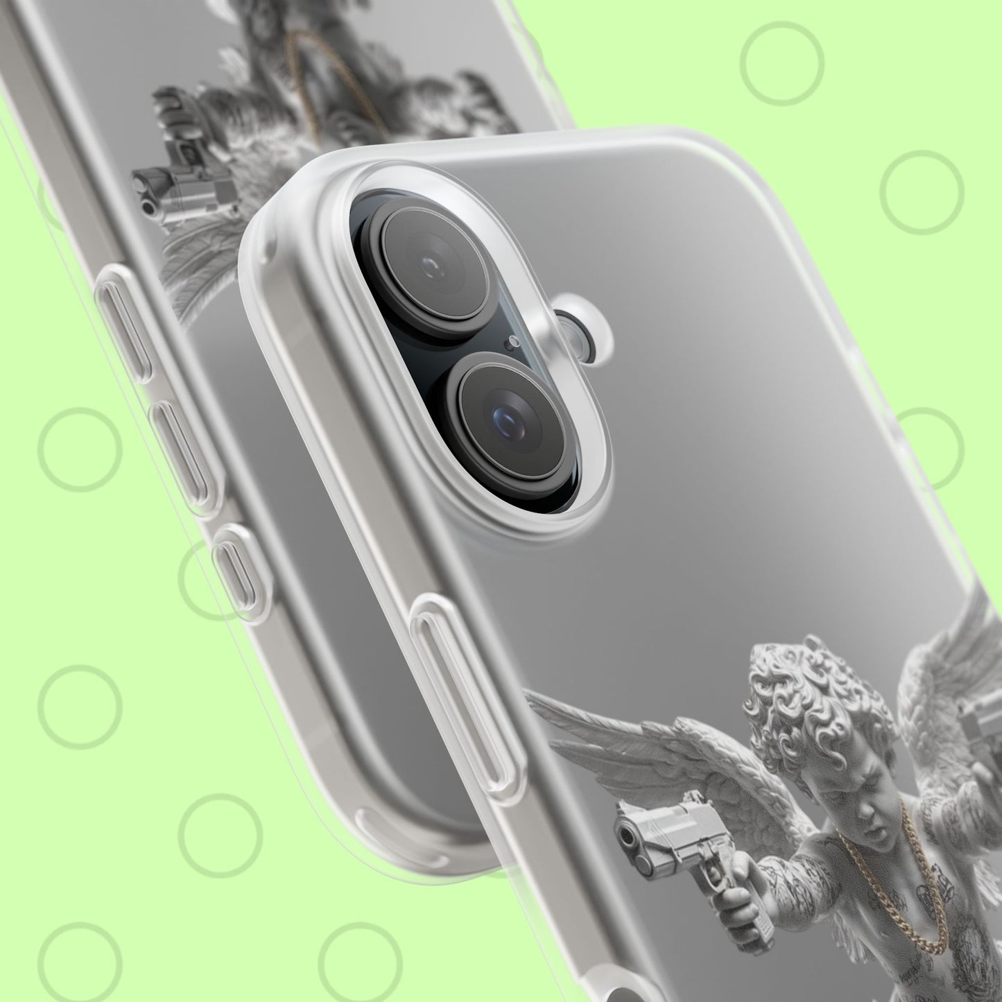 Cherub with Guns Phone Case — Edgy Angel iPhone Case