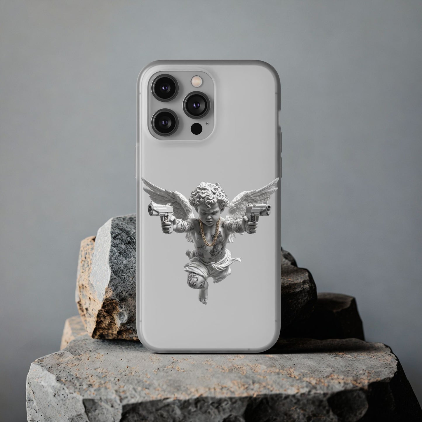 Cherub with Guns Phone Case — Edgy Angel iPhone Case