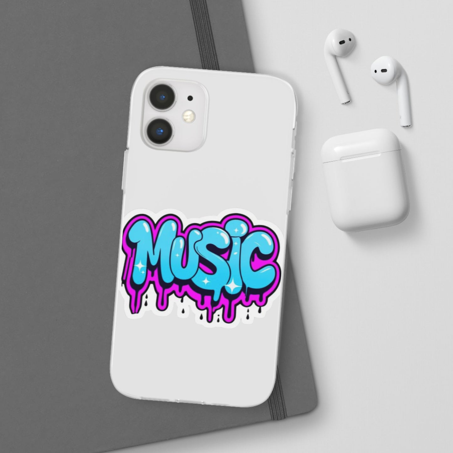 Music Graffiti Phone Case — Trendy Flexible Protective Cover