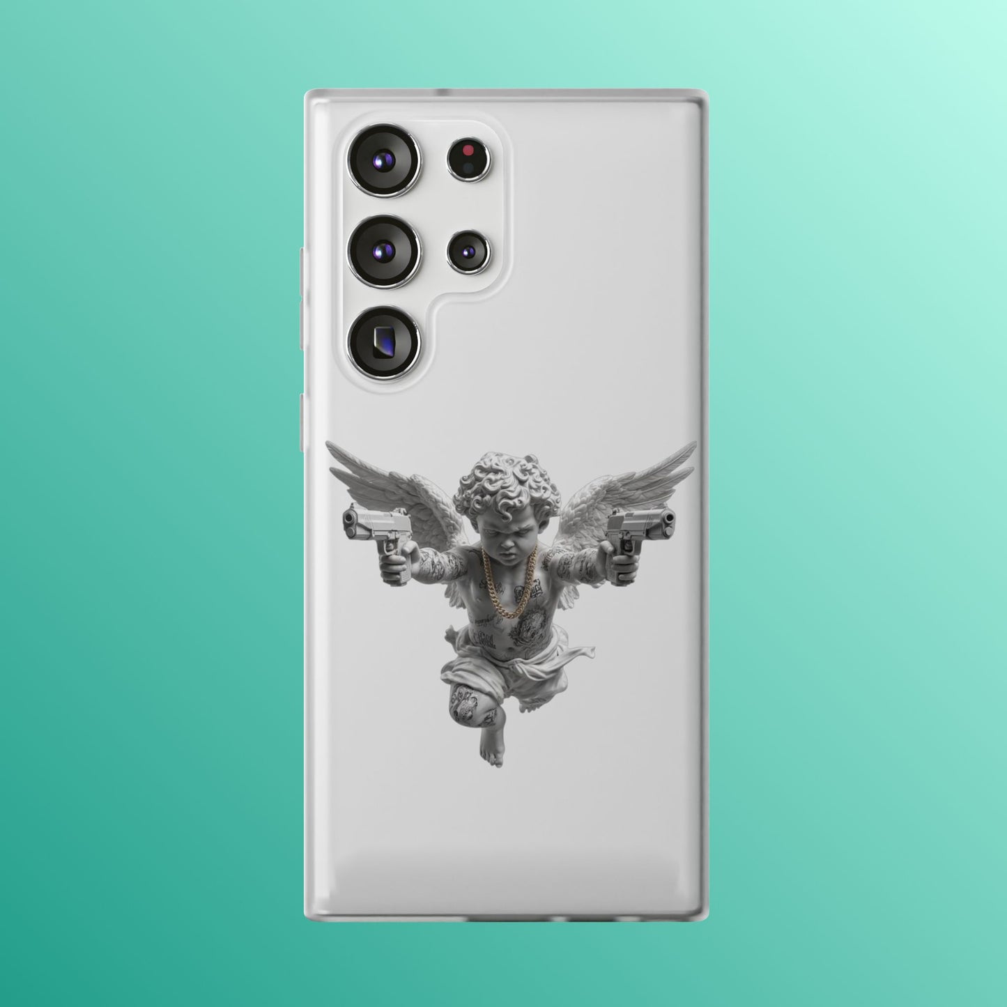 Cherub with Guns Phone Case — Edgy Angel iPhone Case