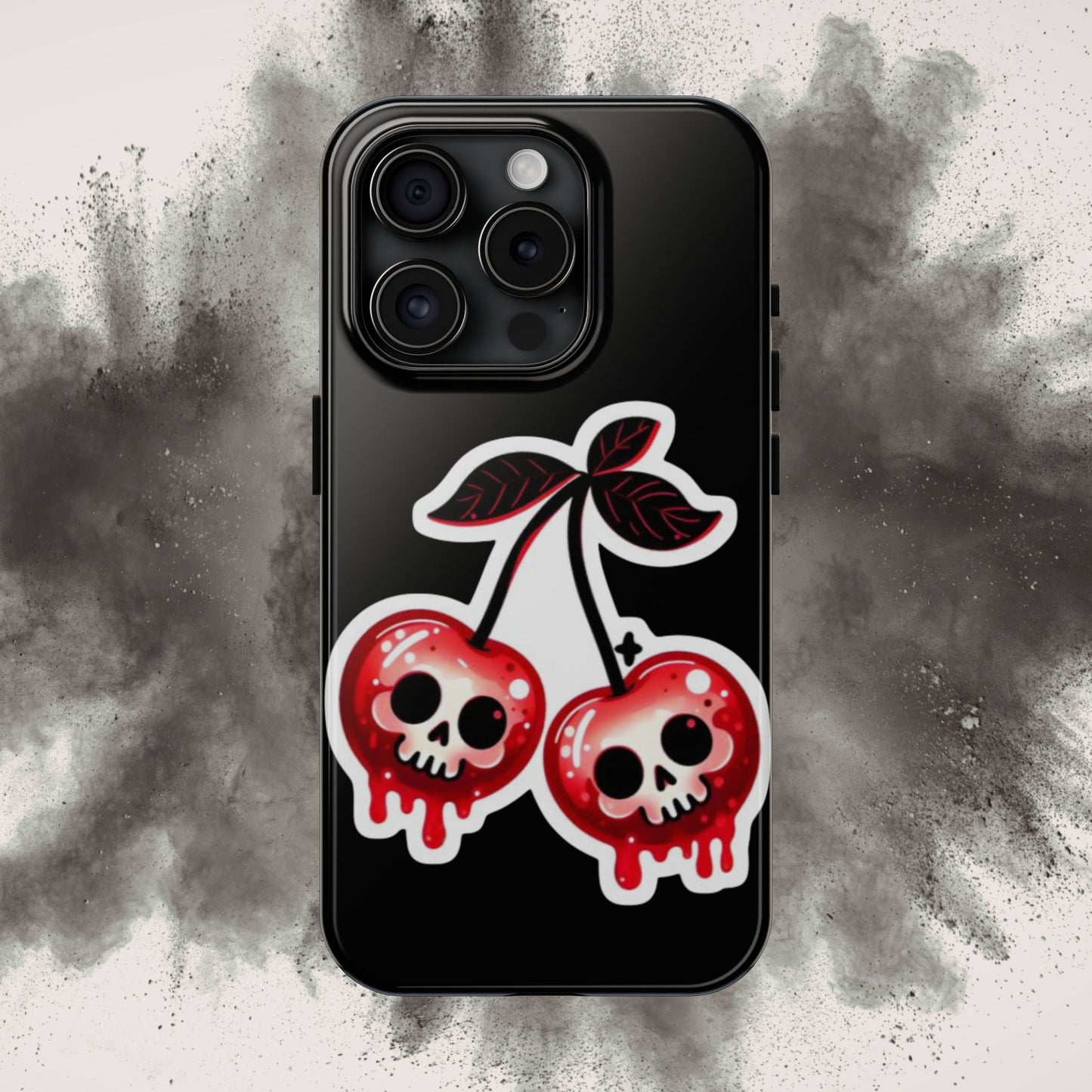 Tough Phone Case — Dripping Skull Cherries Graphic